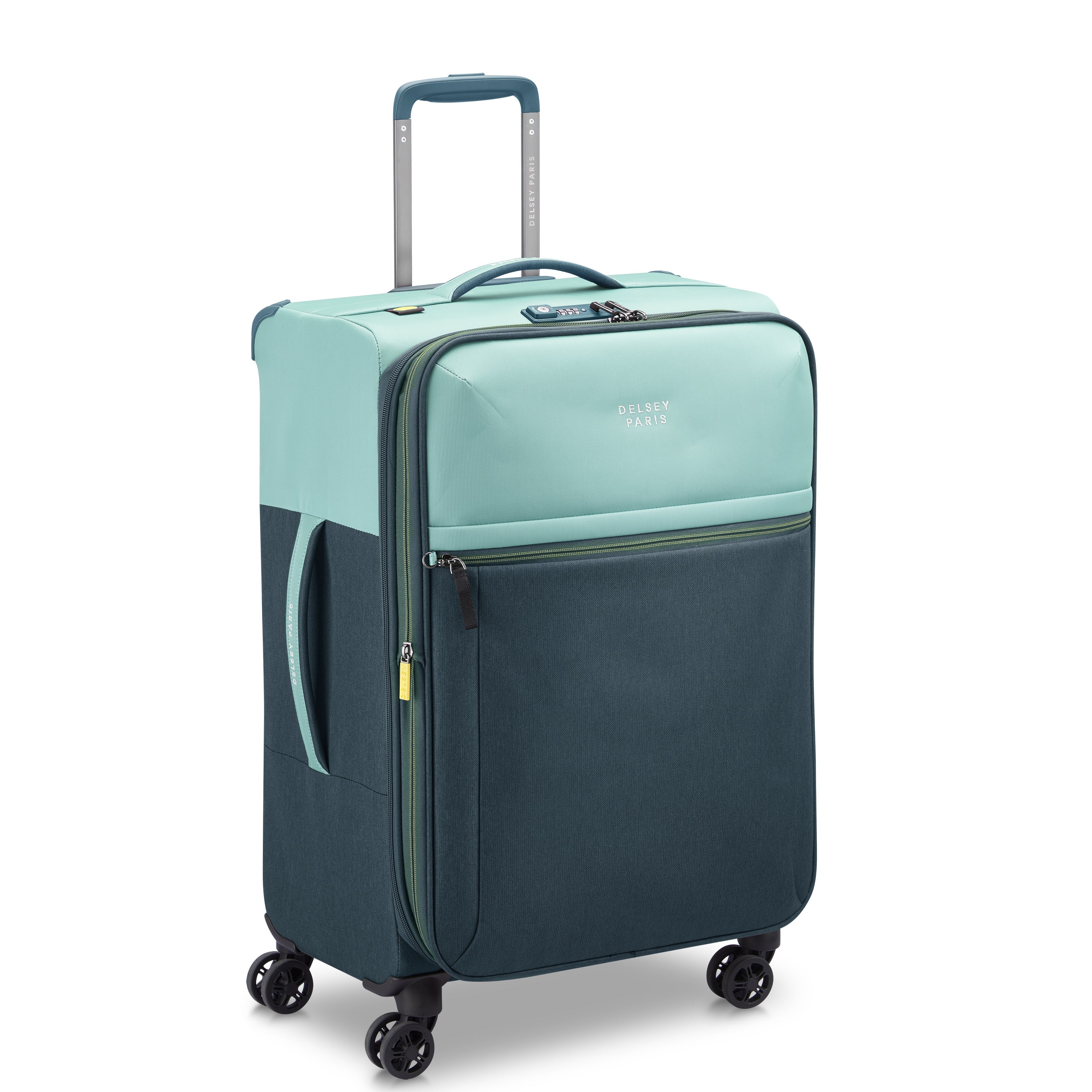 delsey-brochant-3-reisekoffer-67-cm-gr-n-erweiterbar-weichschale image 2