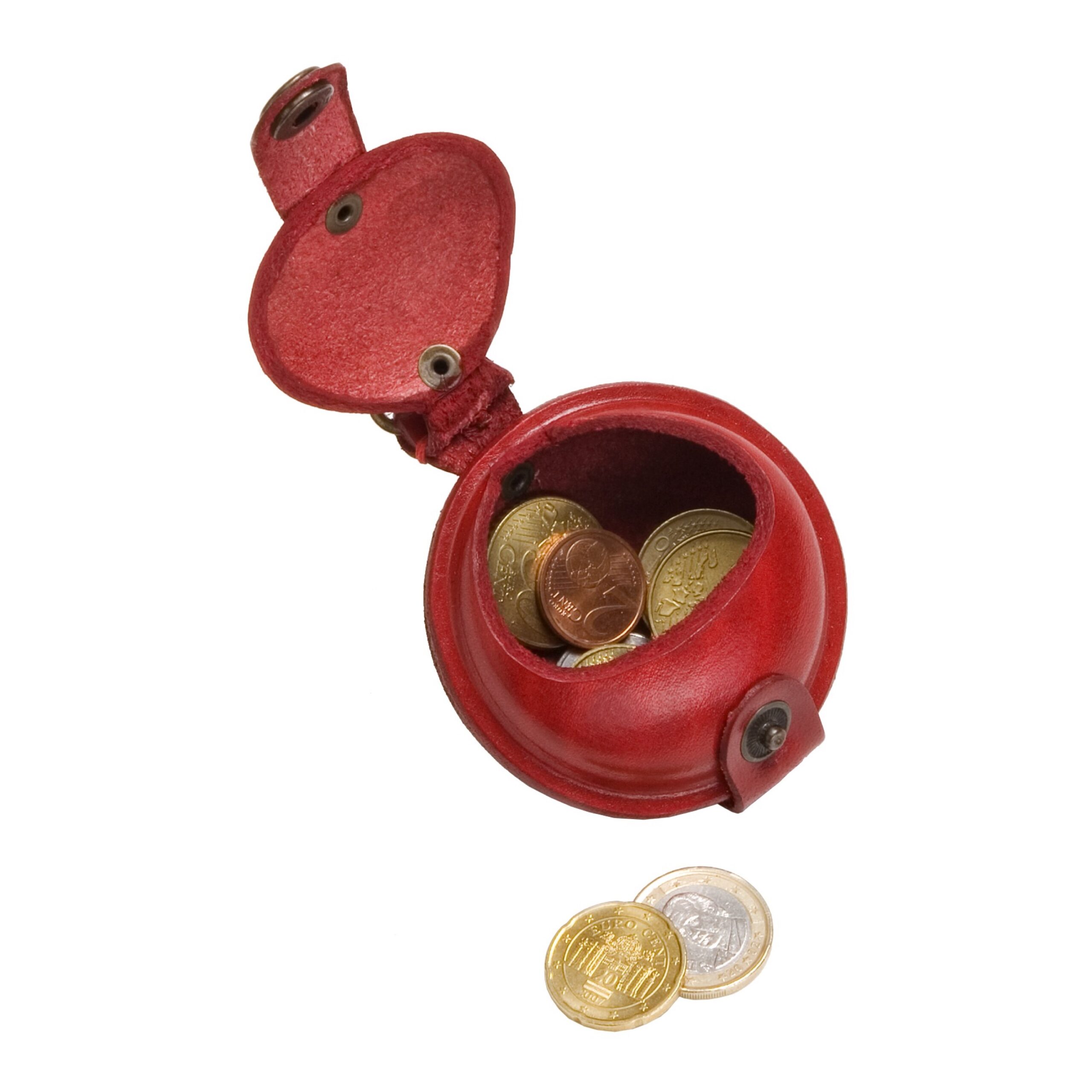 mika-schl-sselanh-nger-klein-rot-leder-mit-m-nzfach image 1