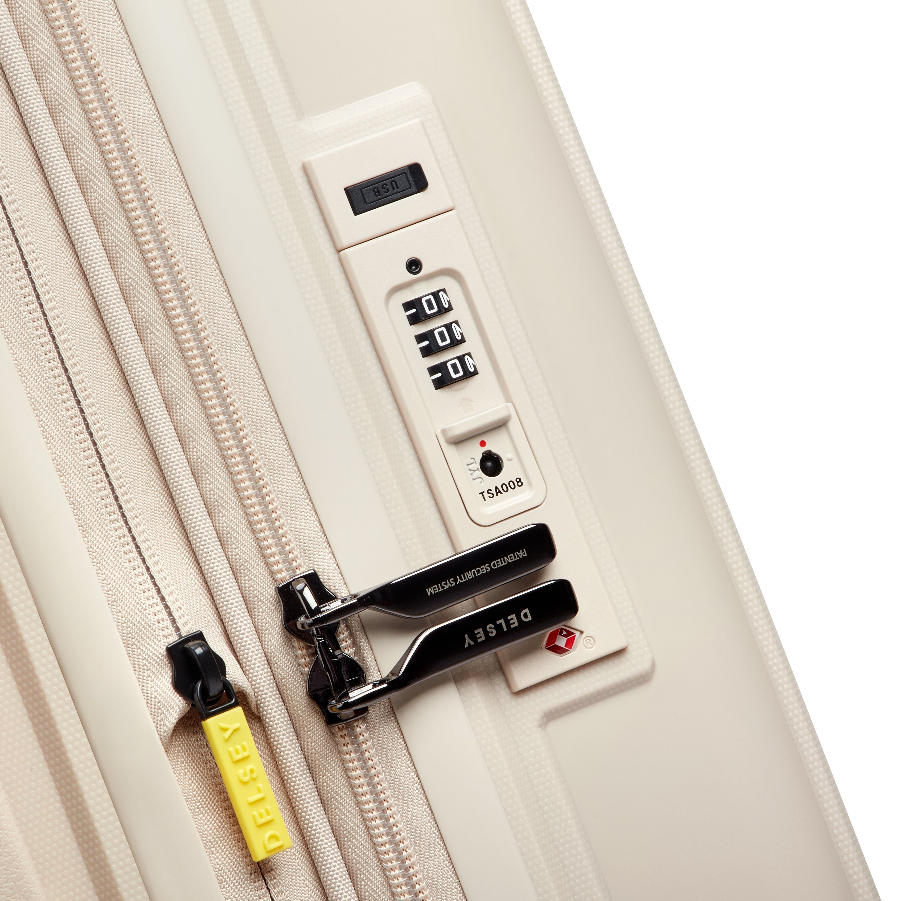 delsey-lutece-kabinenkoffer-55-cm-beige-erweiterbar image 5