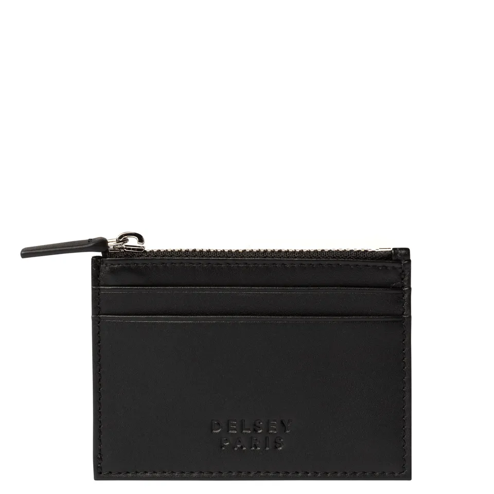 delsey-le-cuir-lisse-kartenetui-schwarz-leder image 1