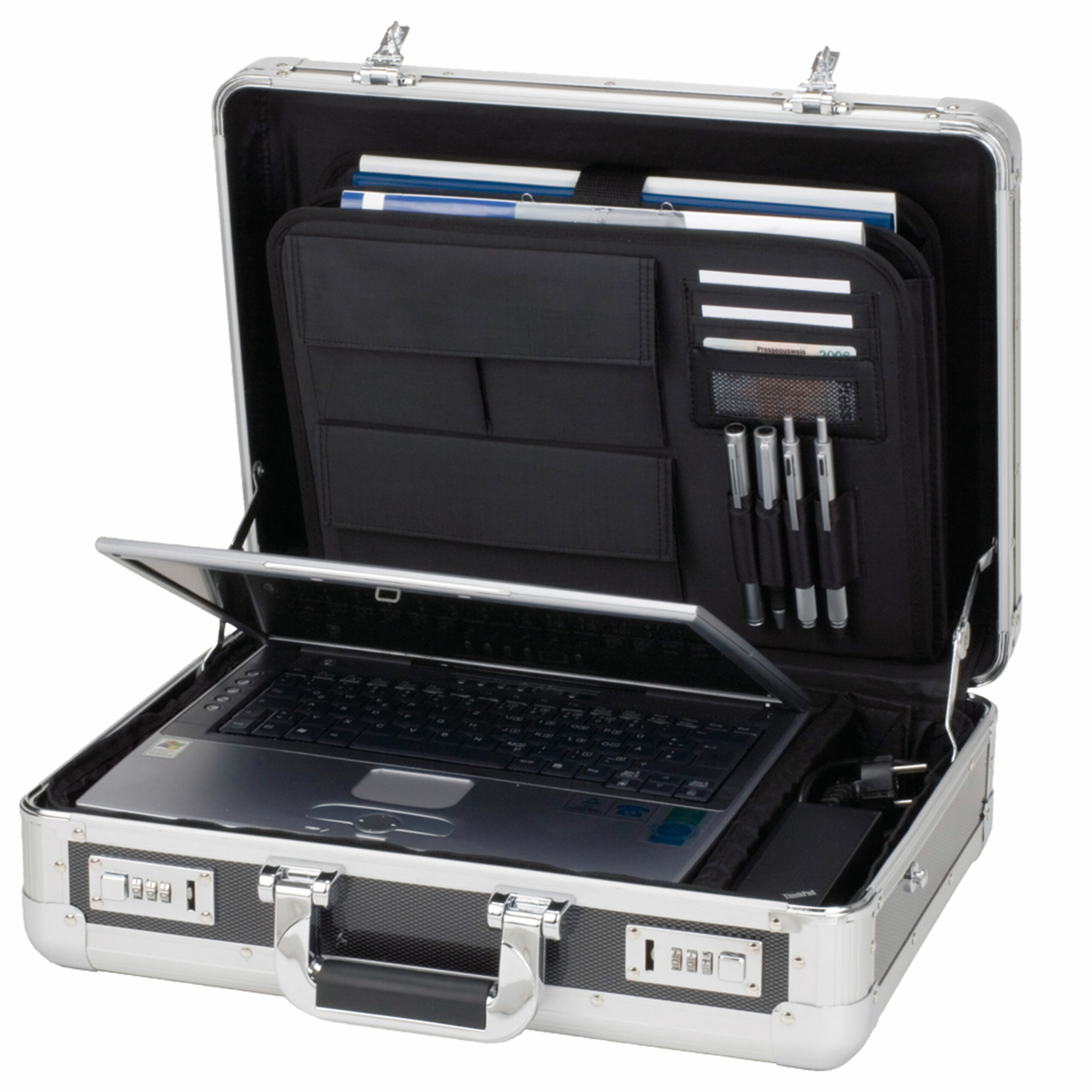 alumaxx-c-1-laptop-attach-koffer-17-zoll-alu-silber-carbon image 2