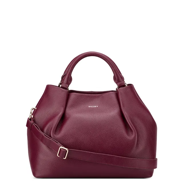 delsey-le-cuir-grain-handtasche-bordeaux-leder image 1
