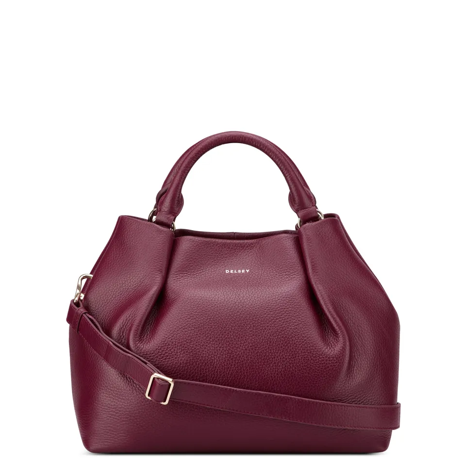 delsey-le-cuir-grain-handtasche-bordeaux-leder image 1