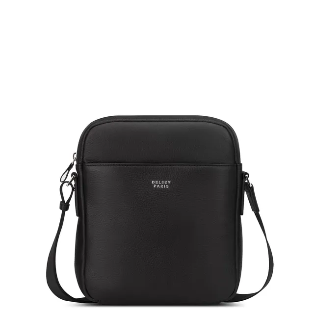 delsey-le-cuir-lisse-umh-ngetasche-schwarz-leder-crossbody image 1