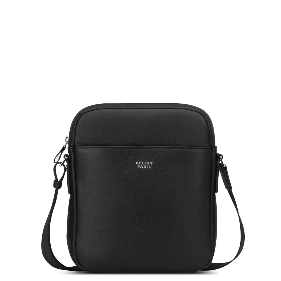 delsey-le-cuir-lisse-umh-ngetasche-schwarz-leder-crossbody image 1
