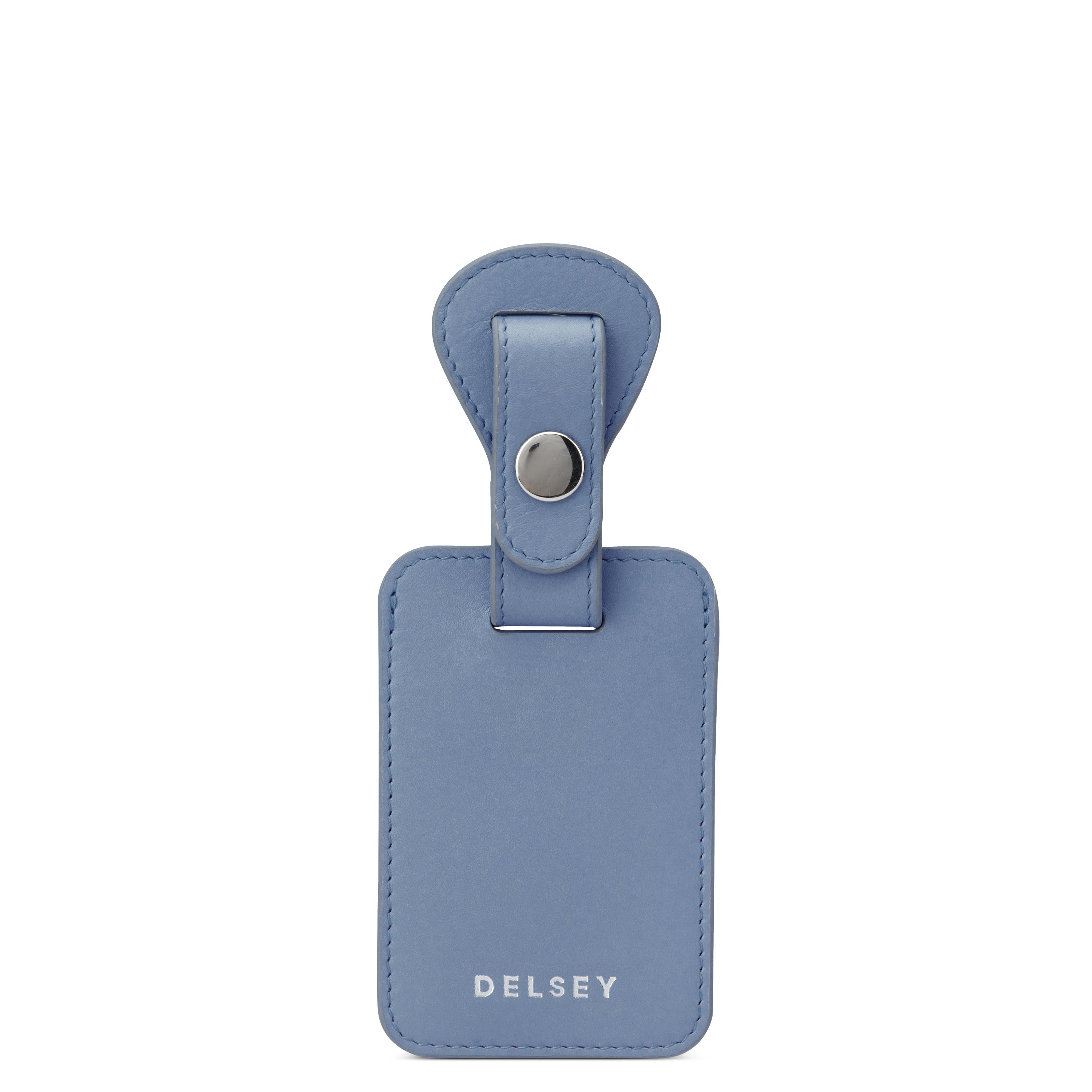 delsey-le-cuir-lisse-kofferanh-nger-sky-blue-leder-adressanh-nger image 1