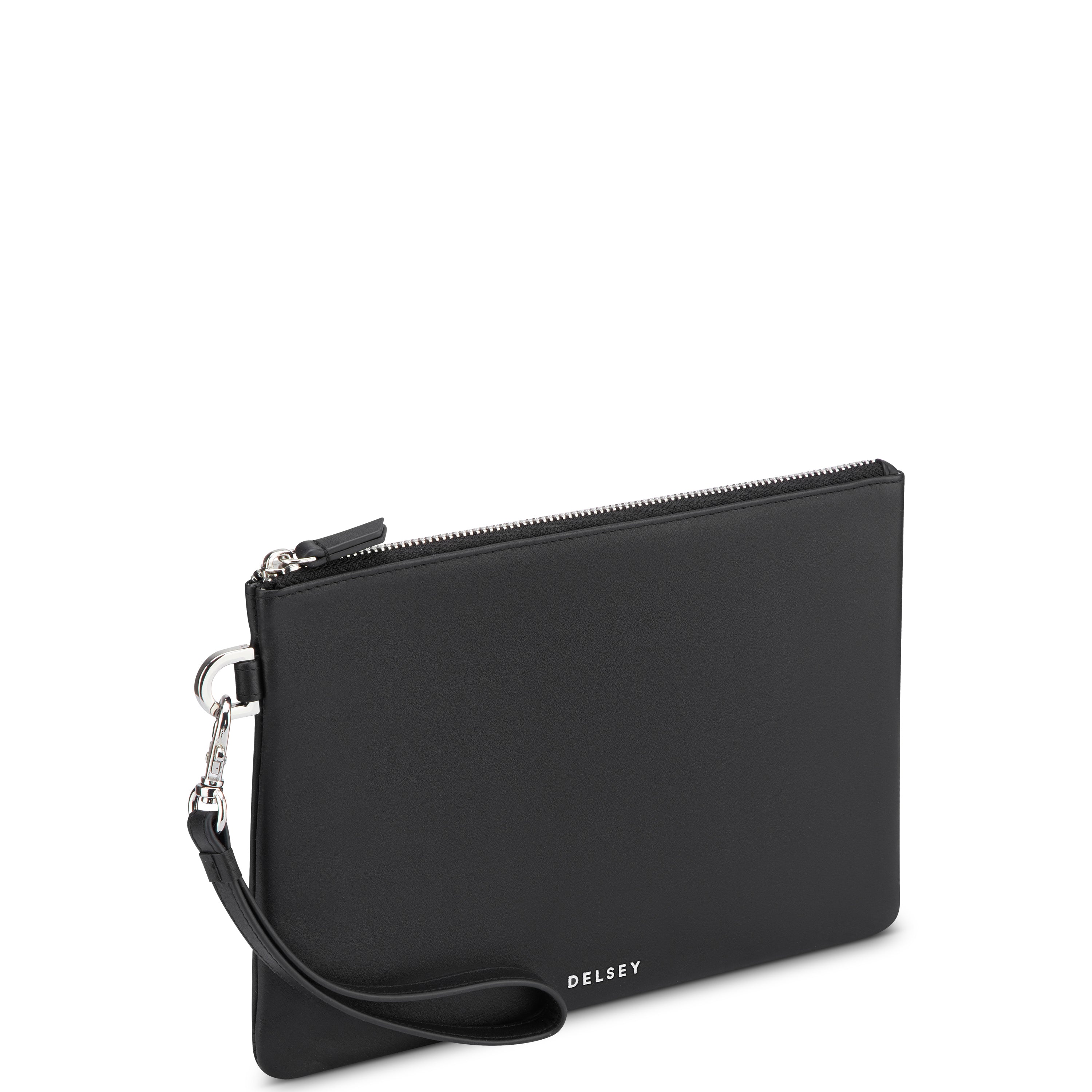 delsey-le-cuir-lisse-pouch-kosmetiktasche-schwarz-leder-2 image 5