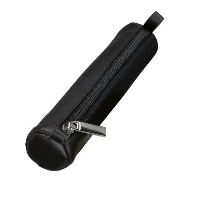 alumaxx-stiftetui-schwarz-nappaleder-rei-verschluss-19-cm image 1