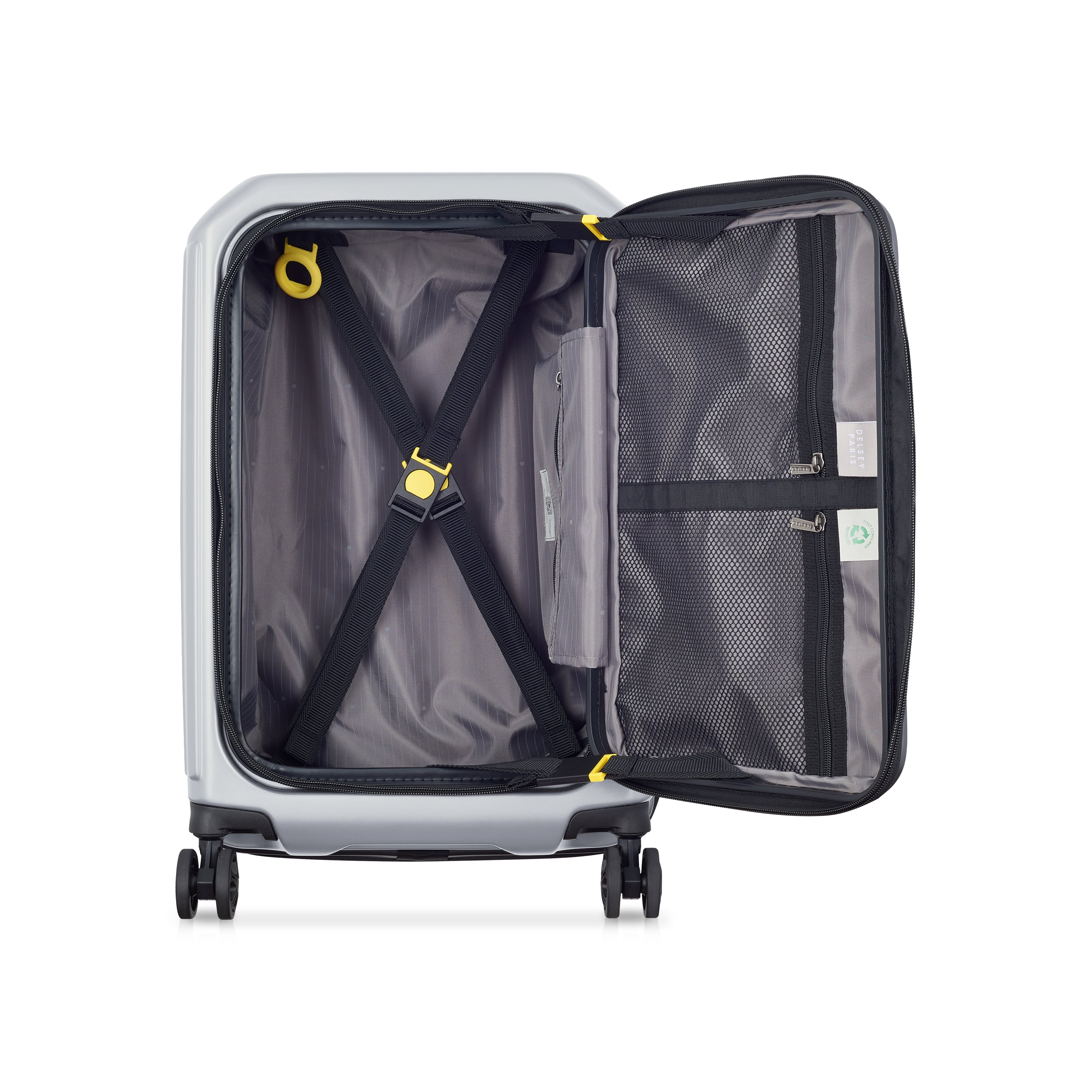 delsey-brochant-3-securitime-zip-kabinenkoffer-55-cm-silber-erweiterbar image 4