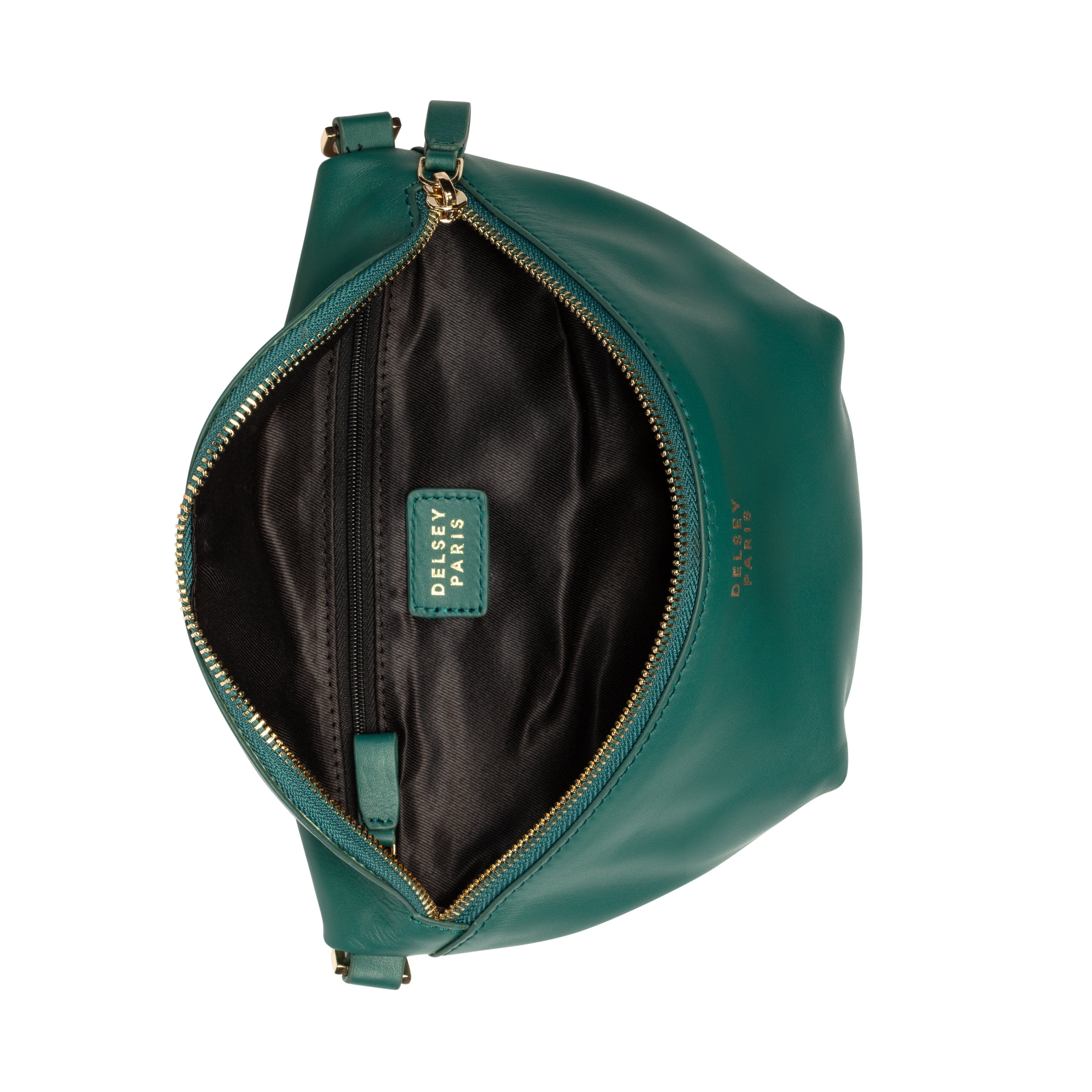 delsey-le-cuir-lisse-bauchtasche-gr-n-leder-crossbody image 3