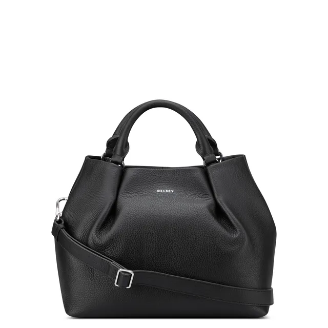 delsey-le-cuir-grain-handtasche-schwarz-leder image 1