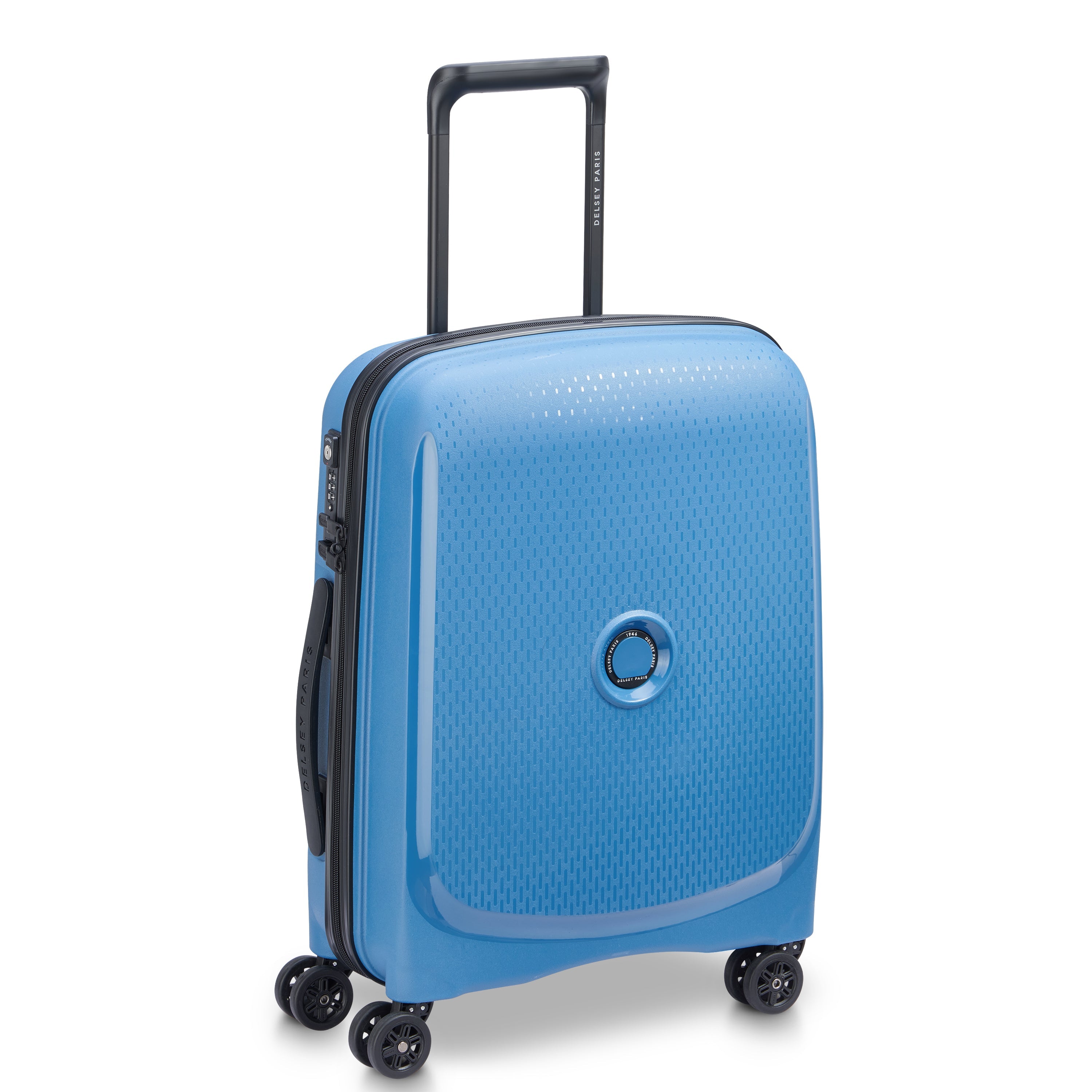 delsey-belmont-plus-kabinenkoffer-55-cm-blau-slim-hartschale image 2