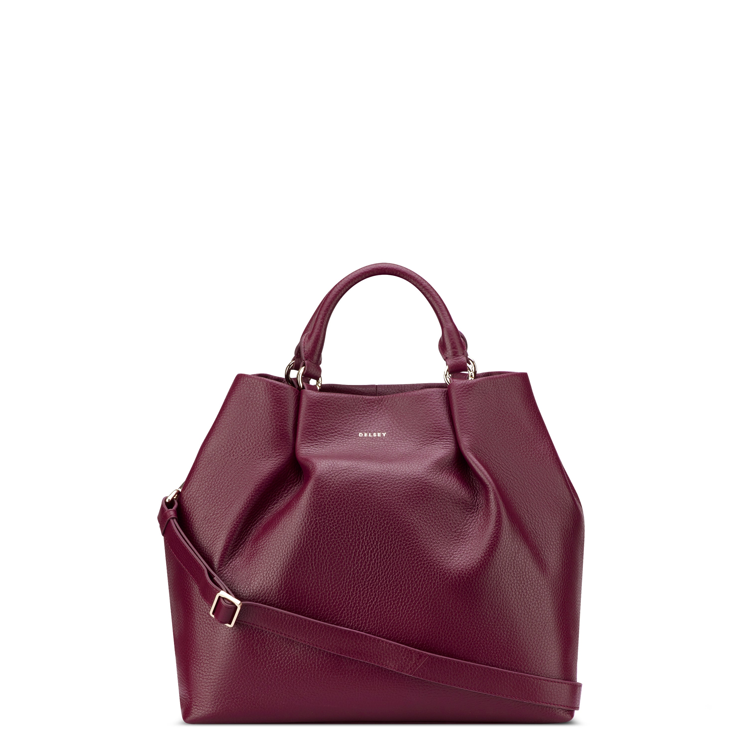 delsey-le-cuir-grain-handtasche-leder-bordeaux image 1