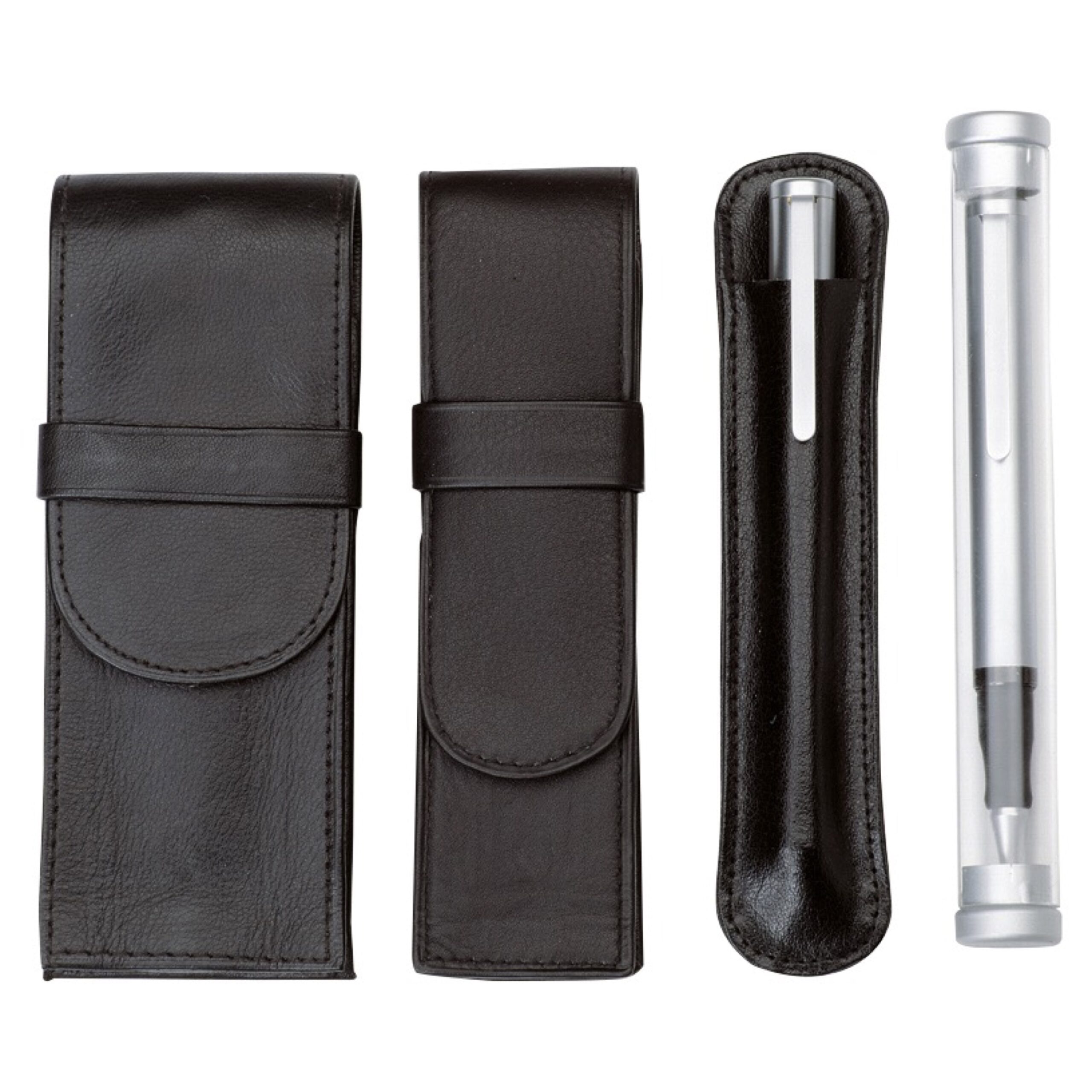 alumaxx-schreibger-teetui-schwarz-leder-f-r-3-stifte image 1