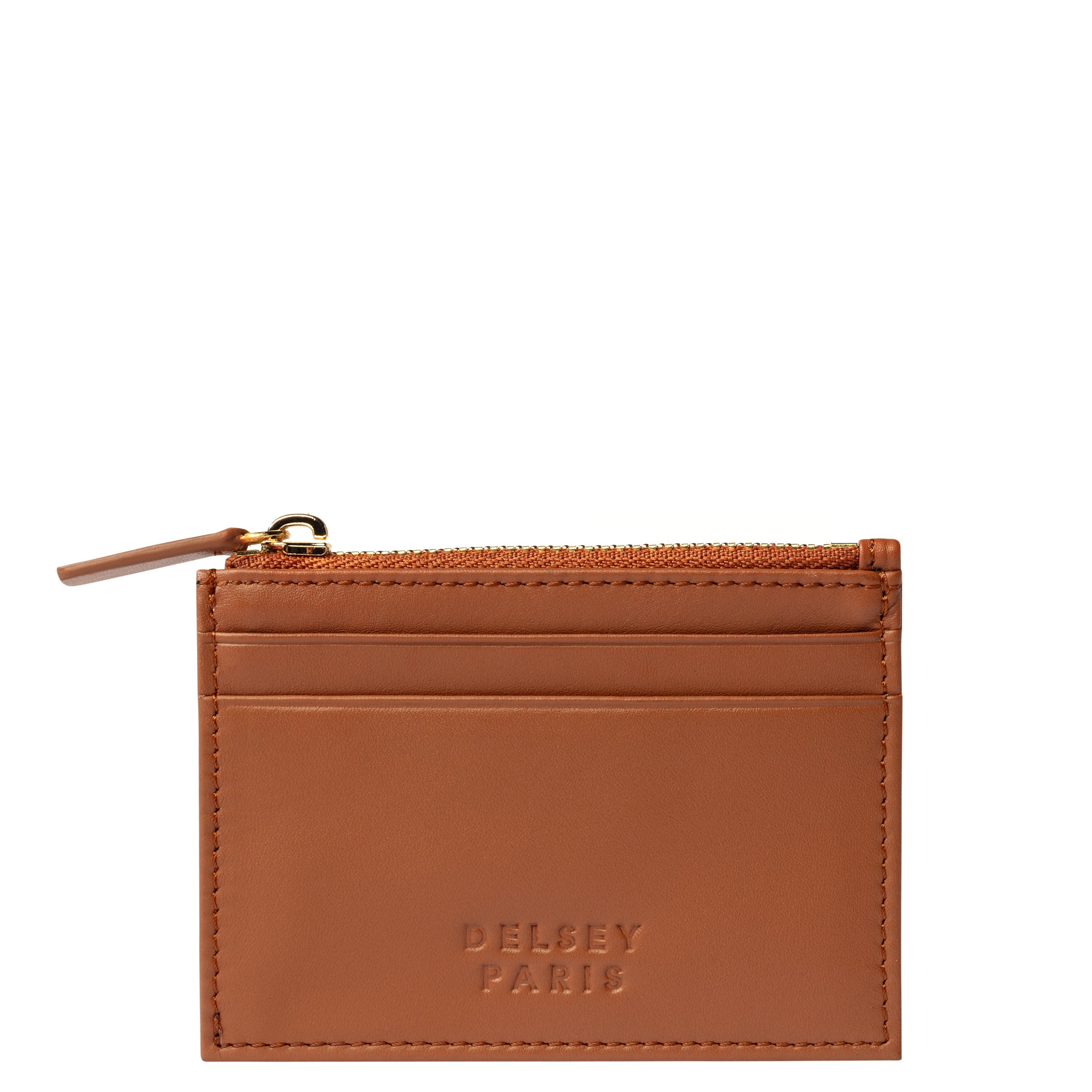 delsey-le-cuir-lisse-kartenetui-cognac-leder-kartenhalter image 5