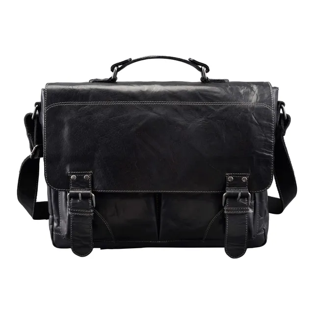 alumaxx-baggie-bag-l-umh-ngetasche-schwarz-leder-laptop image 1