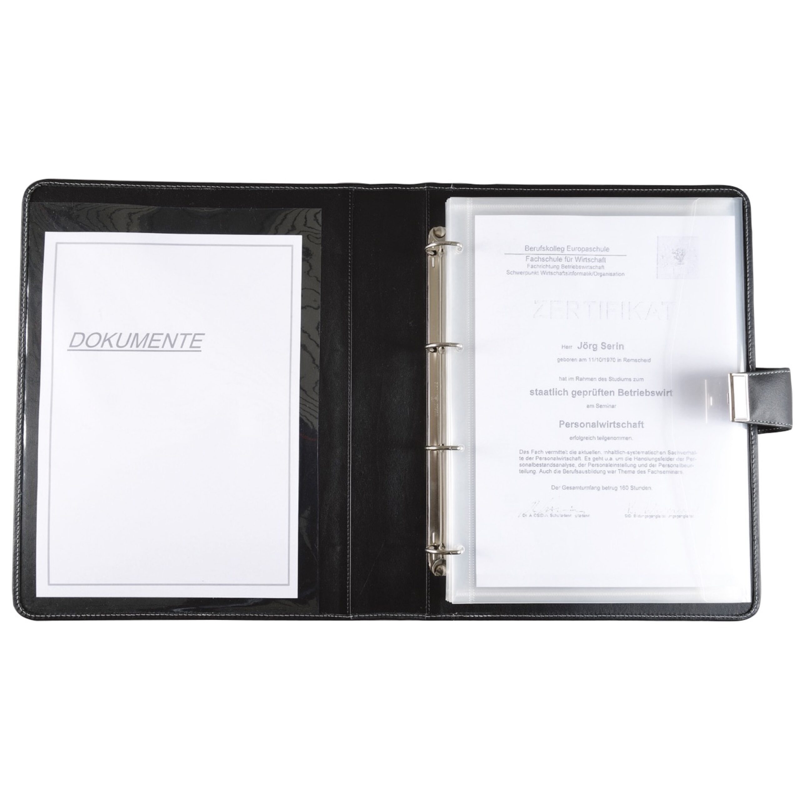 alumaxx-dokumentenmappe-a4-mit-schloss-schwarz image 1