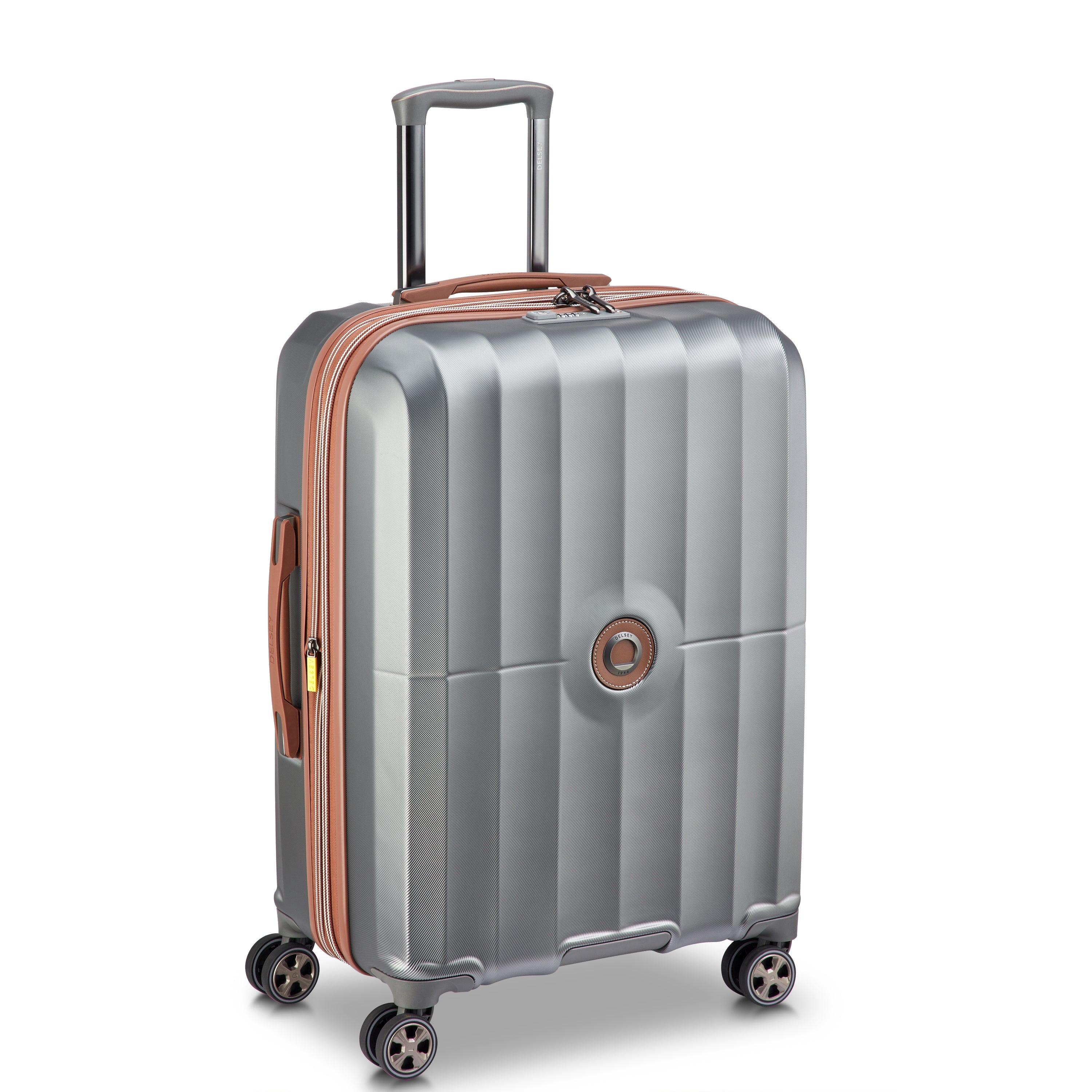 delsey-carrousel-2-hartschalenkoffer-66-cm-silver-erweiterbar image 2