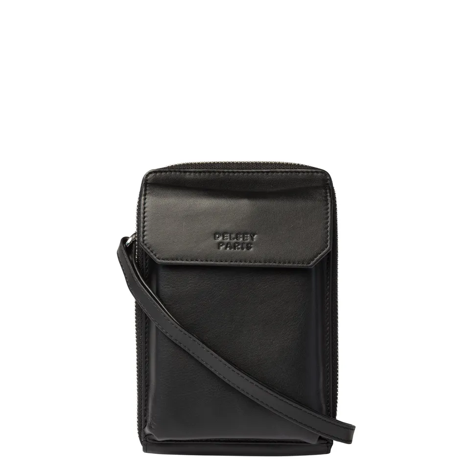 delsey-le-cuir-lisse-geldb-rse-schwarz-leder-4 image 1