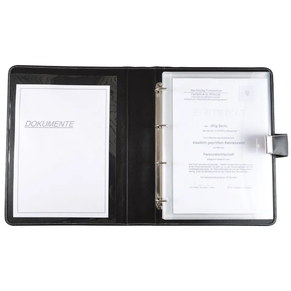 alumaxx-dokumentenmappe-a4-mit-schloss-schwarz image 1