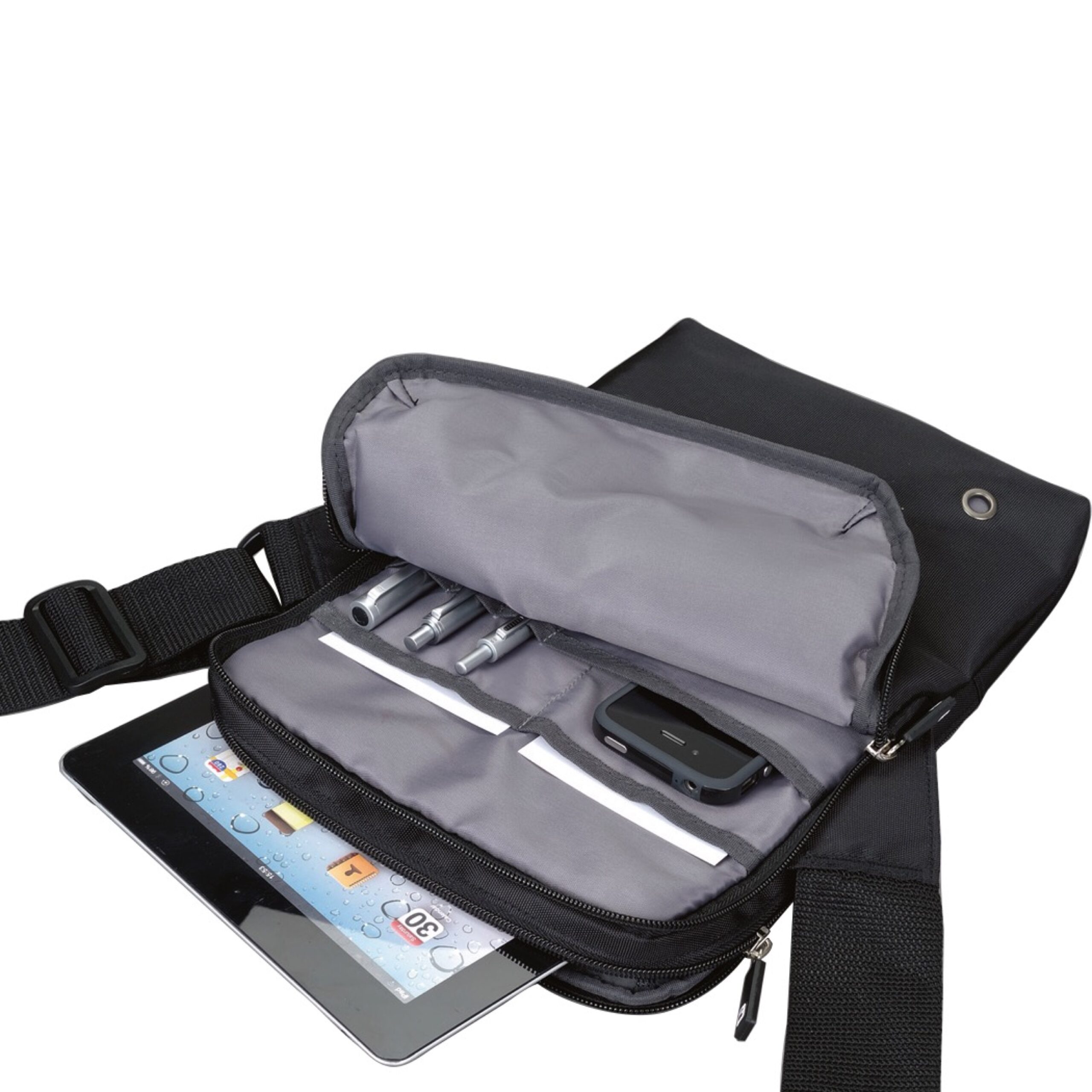 lightpak-genius-tablet-umh-ngetasche-schwarz-nylon-tablettasche image 2
