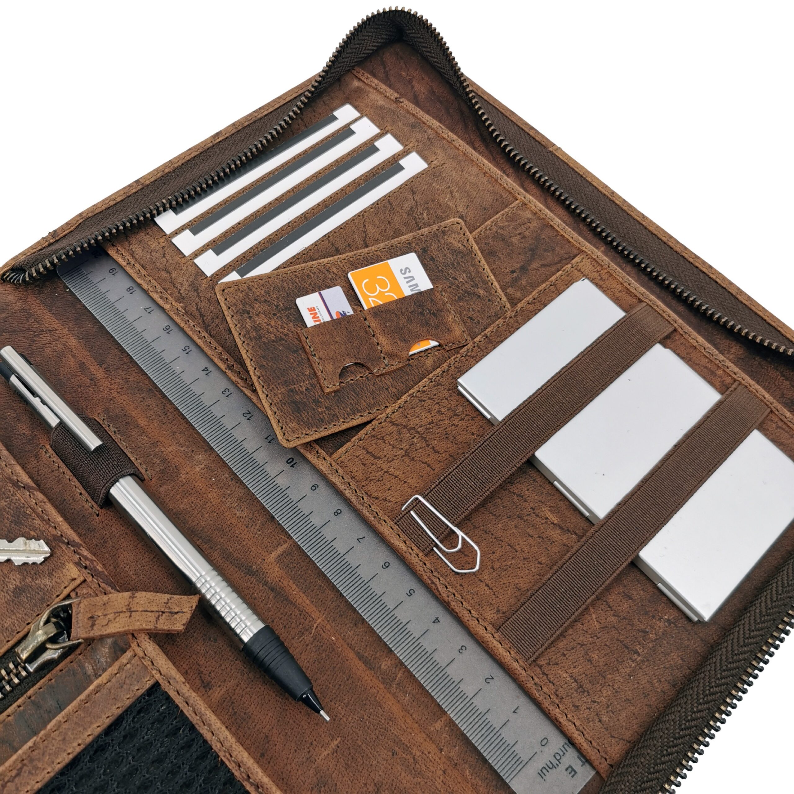 pride-and-soul-wick-organizer-a5-braun-leder-mappe image 1