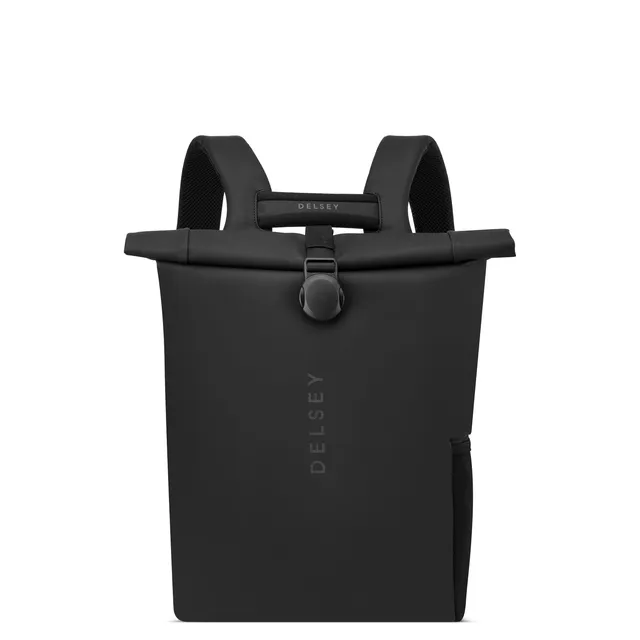 delsey-turenne-soft-roll-top-rucksack-24l-schwarz-laptop image 1
