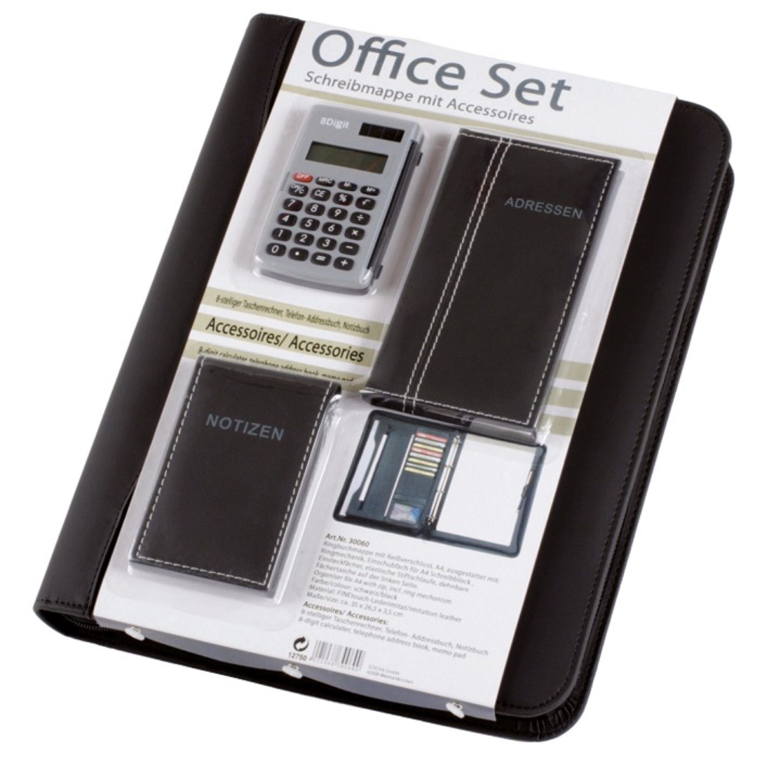 alassio-office-set-schreibmappe-a4-schwarz-mit-ringmechanik image 2