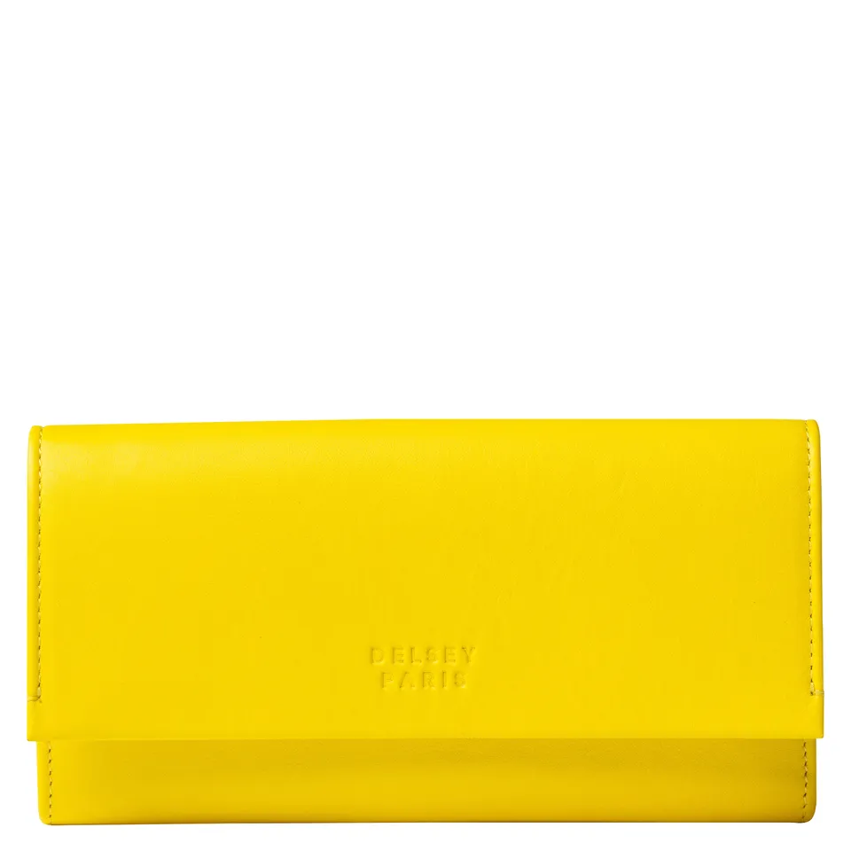 delsey-le-cuir-lisse-geldb-rse-gelb-leder-3 image 1