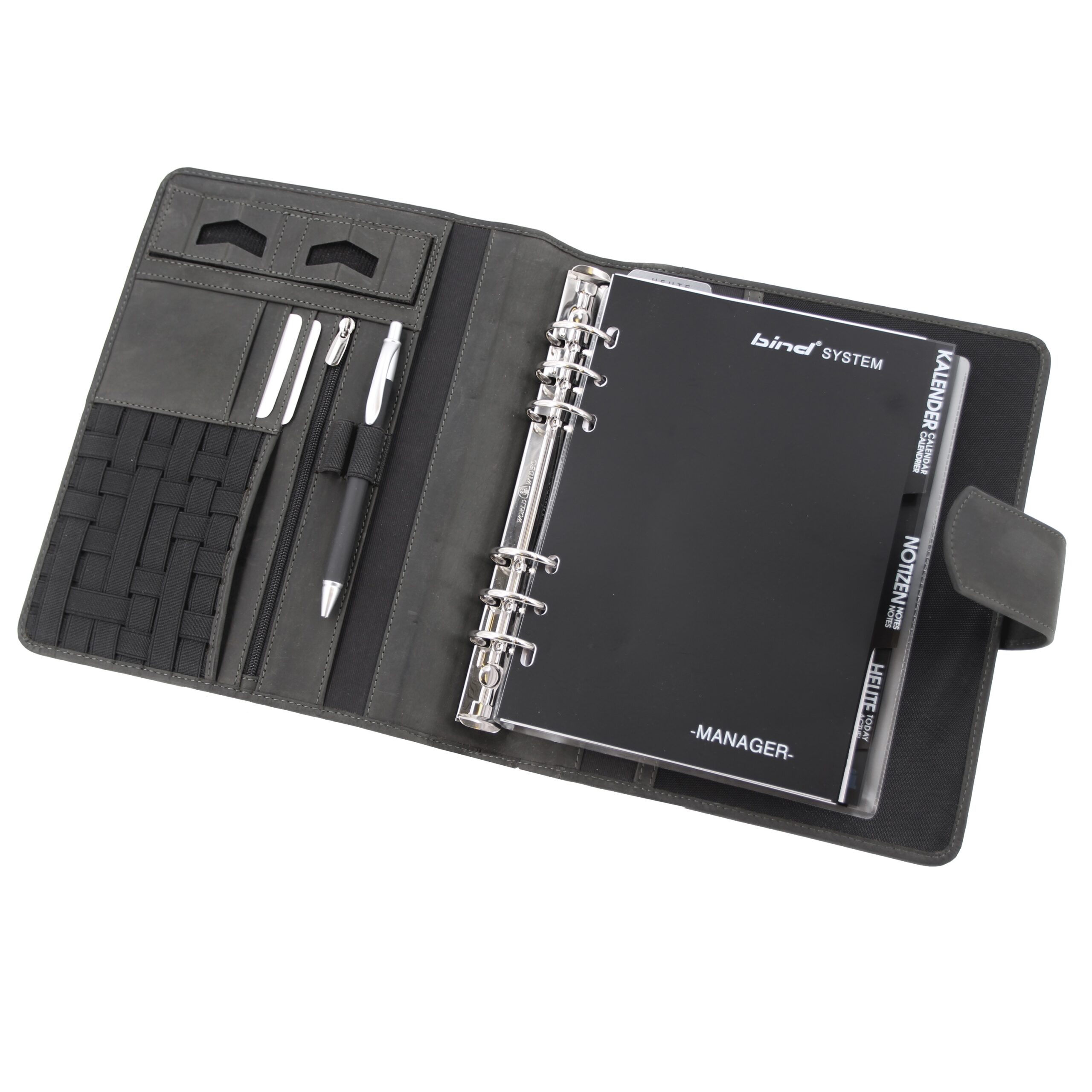 alumaxx-systemplaner-a5-braun-leder-magnetverschluss image 2