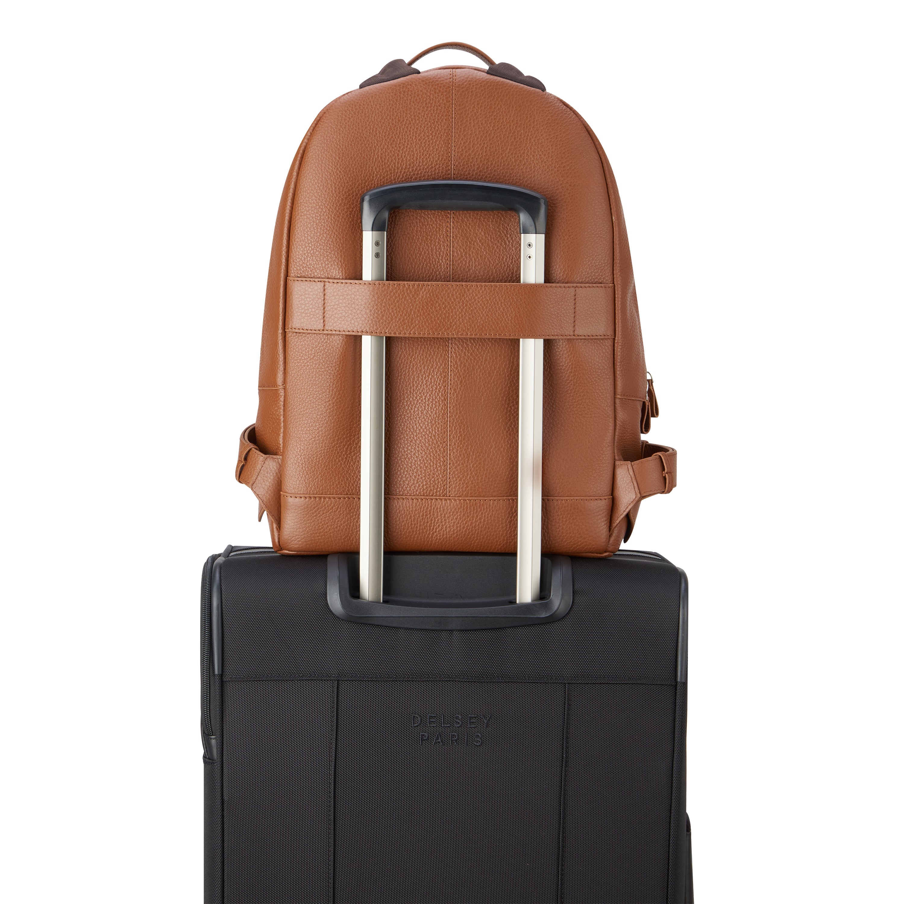 delsey-le-cuir-lisse-rucksack-21l-leder-cognac image 4
