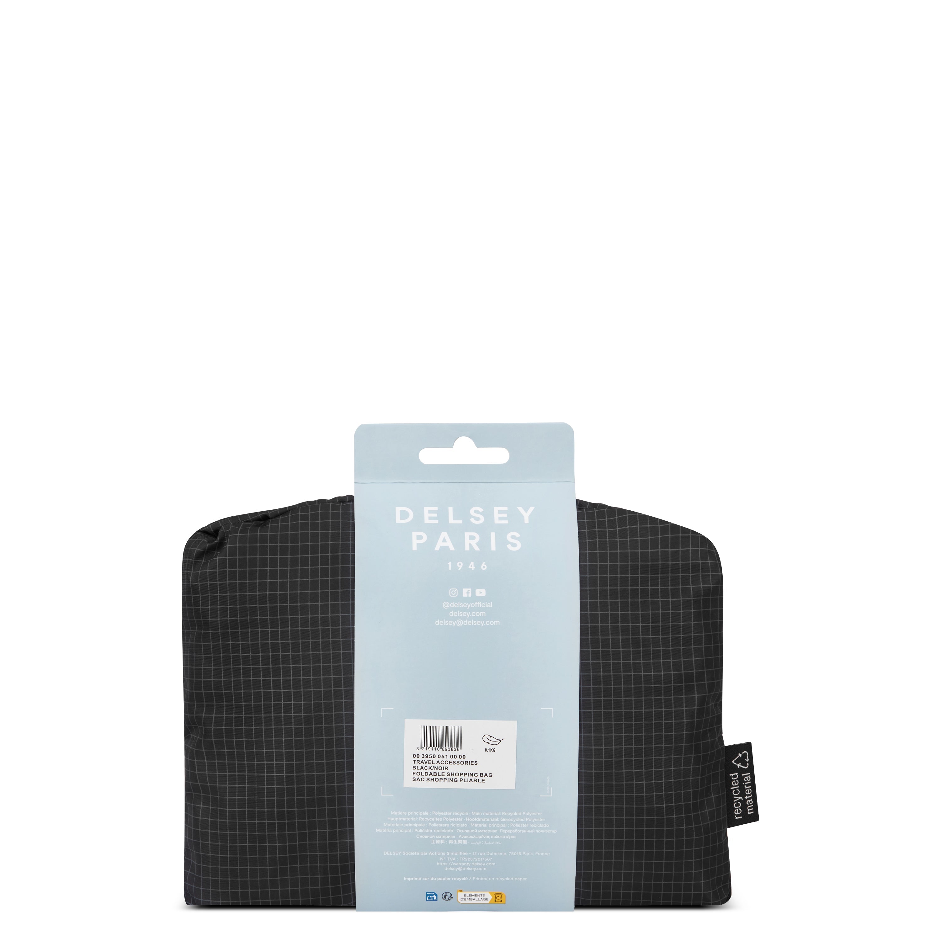 delsey-le-cuir-lisse-reisetasche-44-cm-schwarz-faltbar image 8