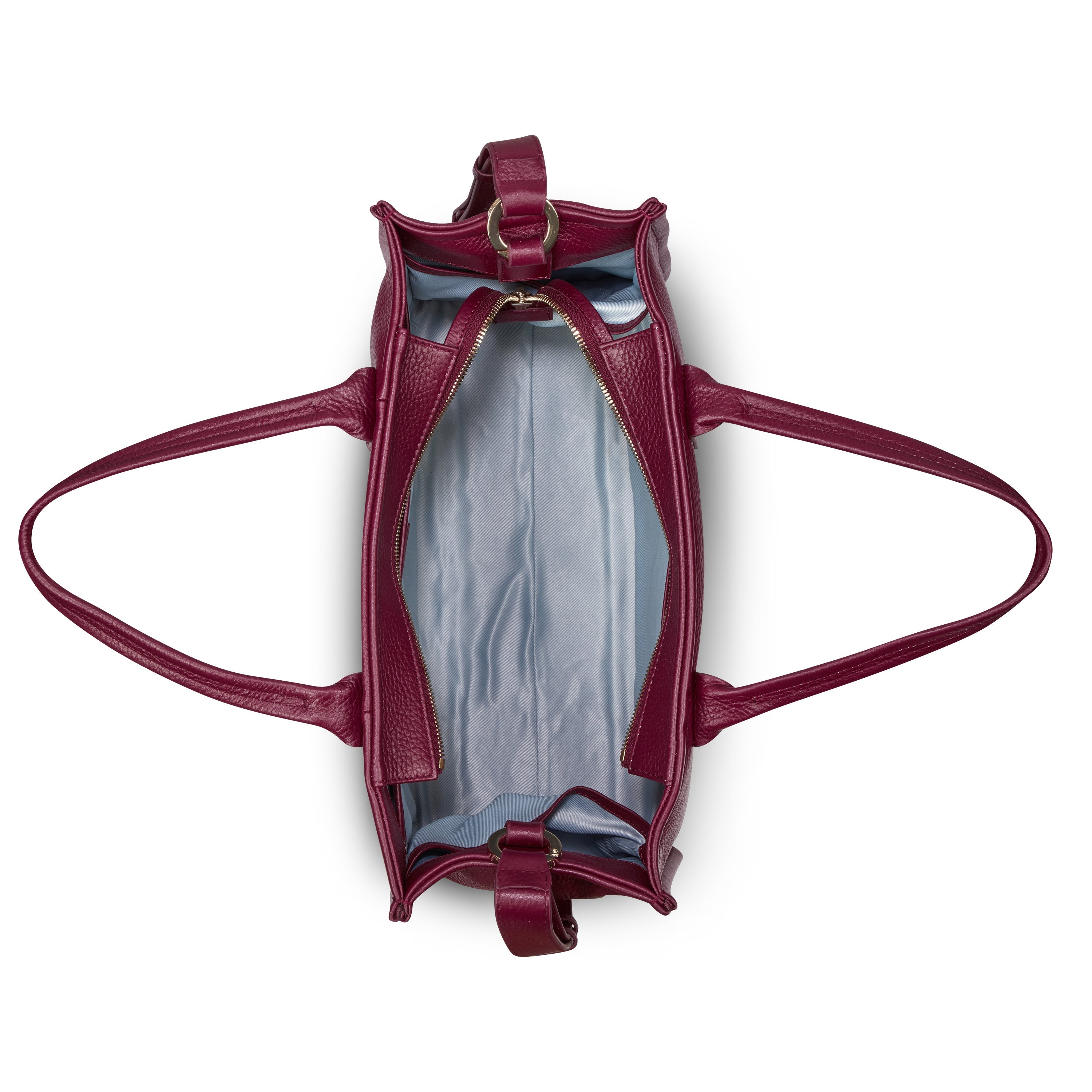 delsey-paris-le-cuir-graine-handtasche-burgundy-leder image 3