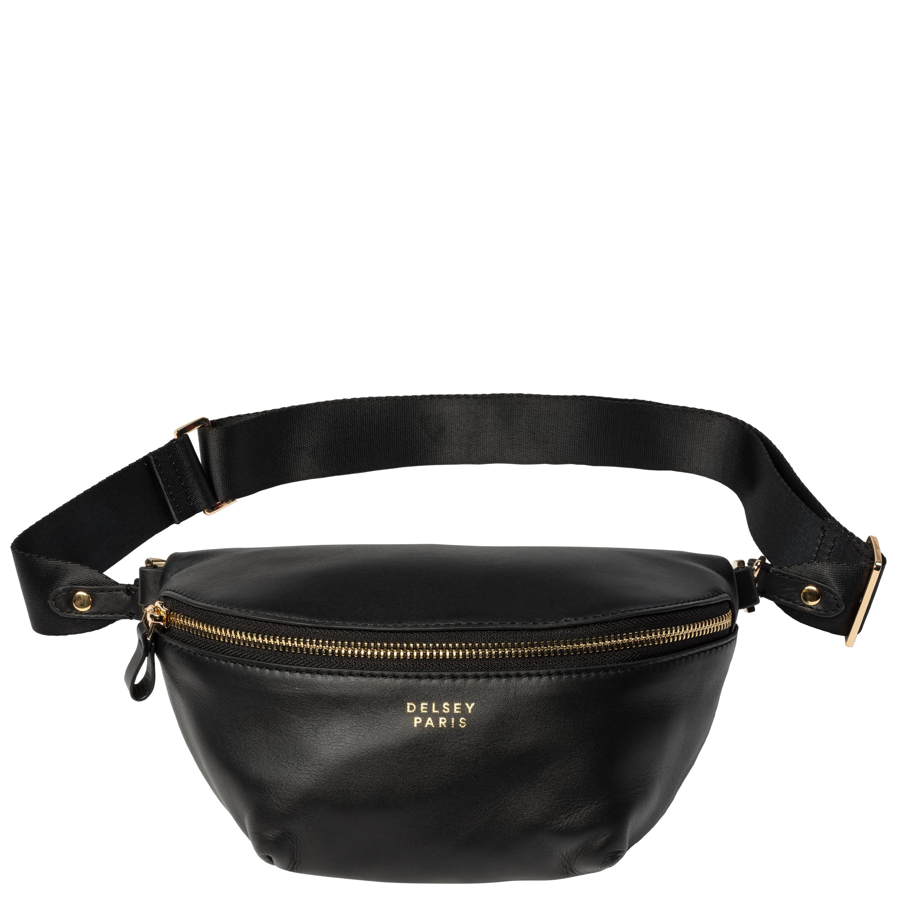 delsey-le-cuir-lisse-bauchtasche-schwarz-leder image 5