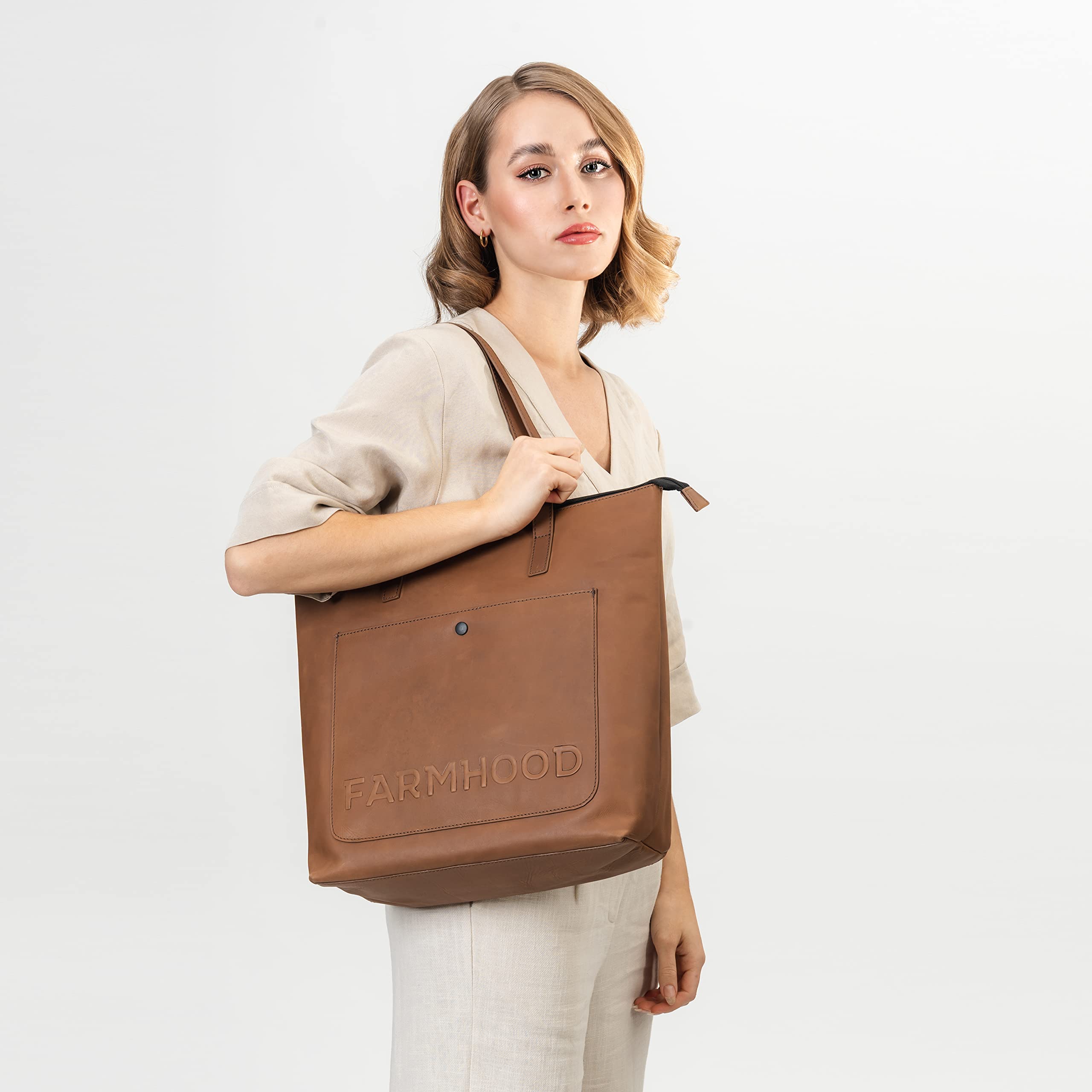 farmhood-nashville-shopper-leder-35-cm-schultertasche-reissverschluss image 3