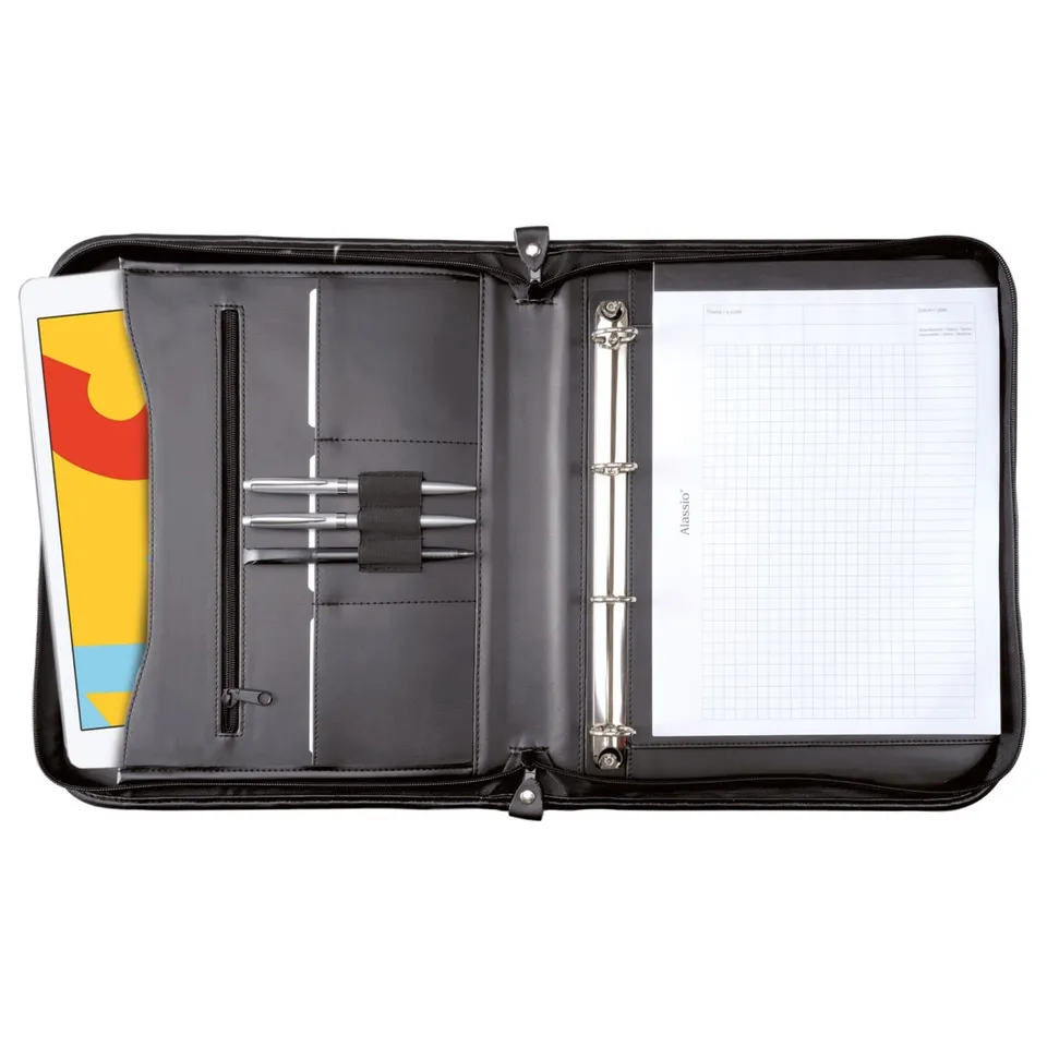 alumaxx-limone-ringbuchmappe-a4-schwarz-reiverschluss image 1