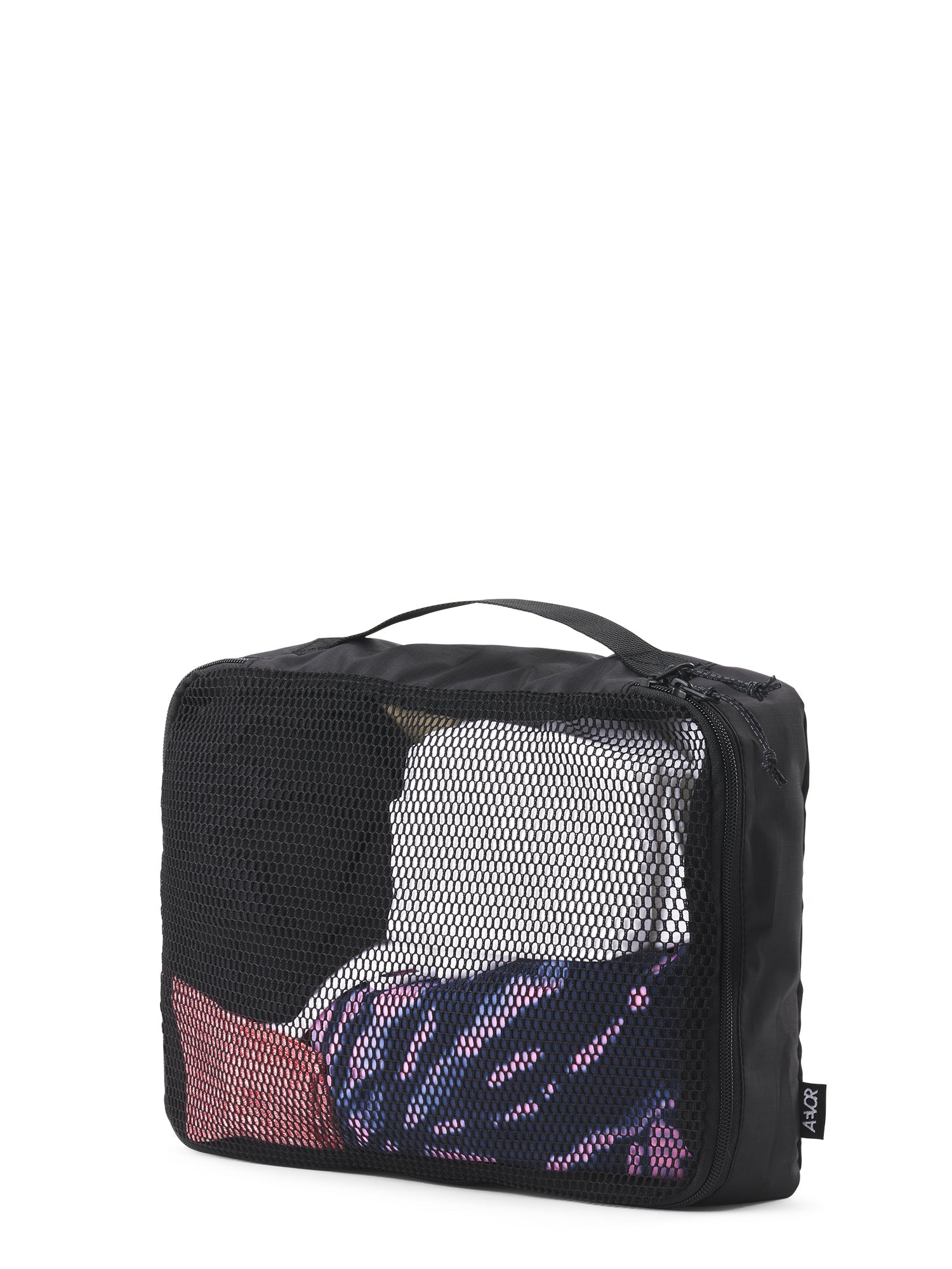 aevor-packing-cube-medium-packw-rfel-ripstop-black-mesh image 1