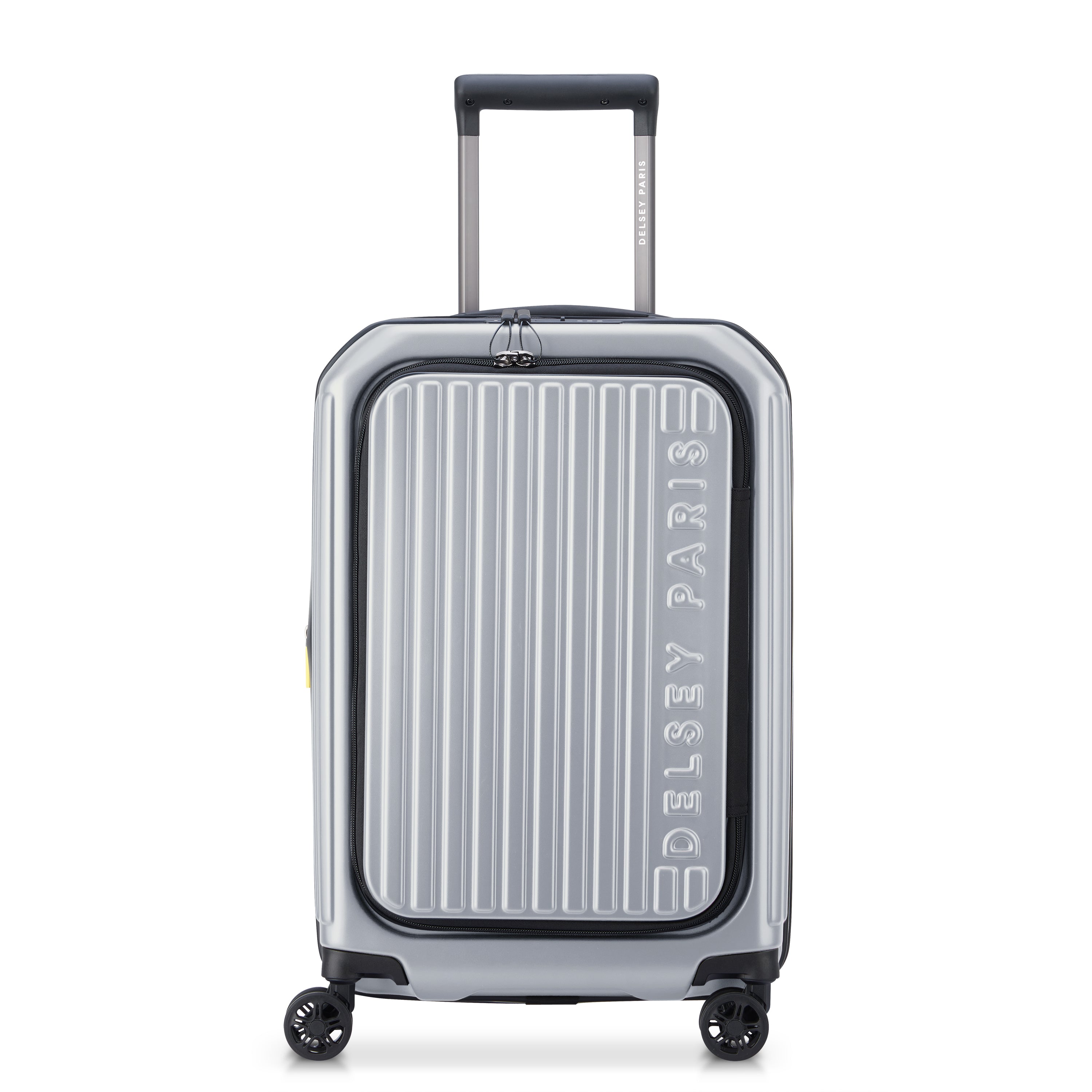 delsey-brochant-3-securitime-zip-kabinenkoffer-55-cm-silber-erweiterbar image 1