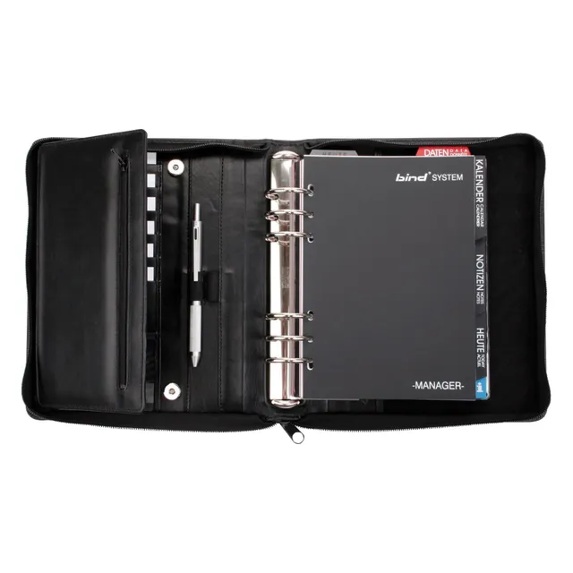 alumaxx-manager-planer-a5-systemplaner-schwarz-nappaleder image 1