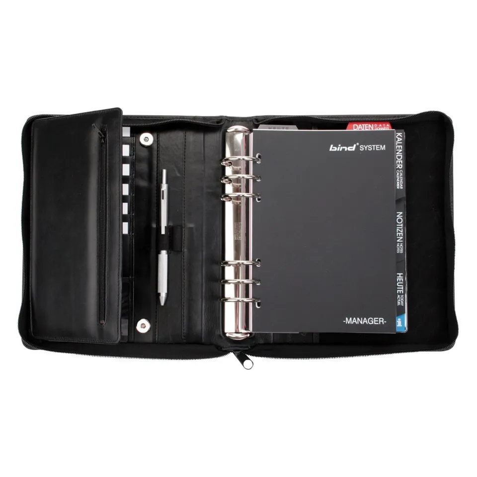 alumaxx-manager-planer-a5-systemplaner-schwarz-nappaleder image 1