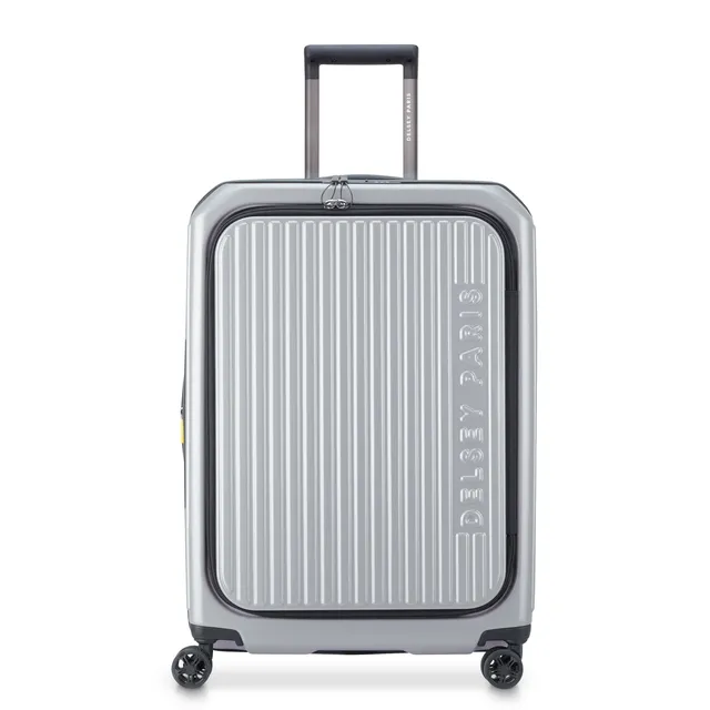 delsey-securitime-zip-65-5-cm-hartschalenkoffer-silver-erweiterbar image 1