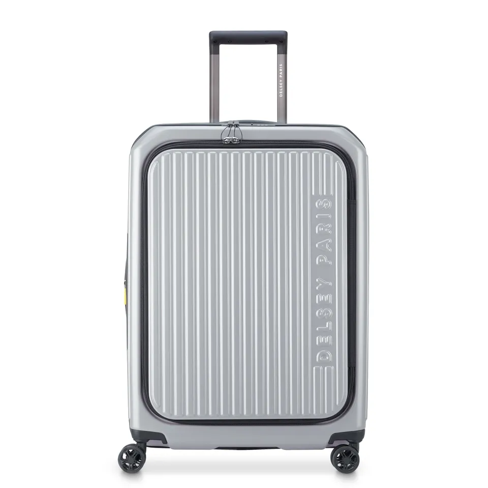 delsey-securitime-zip-65-5-cm-hartschalenkoffer-silver-erweiterbar image 1