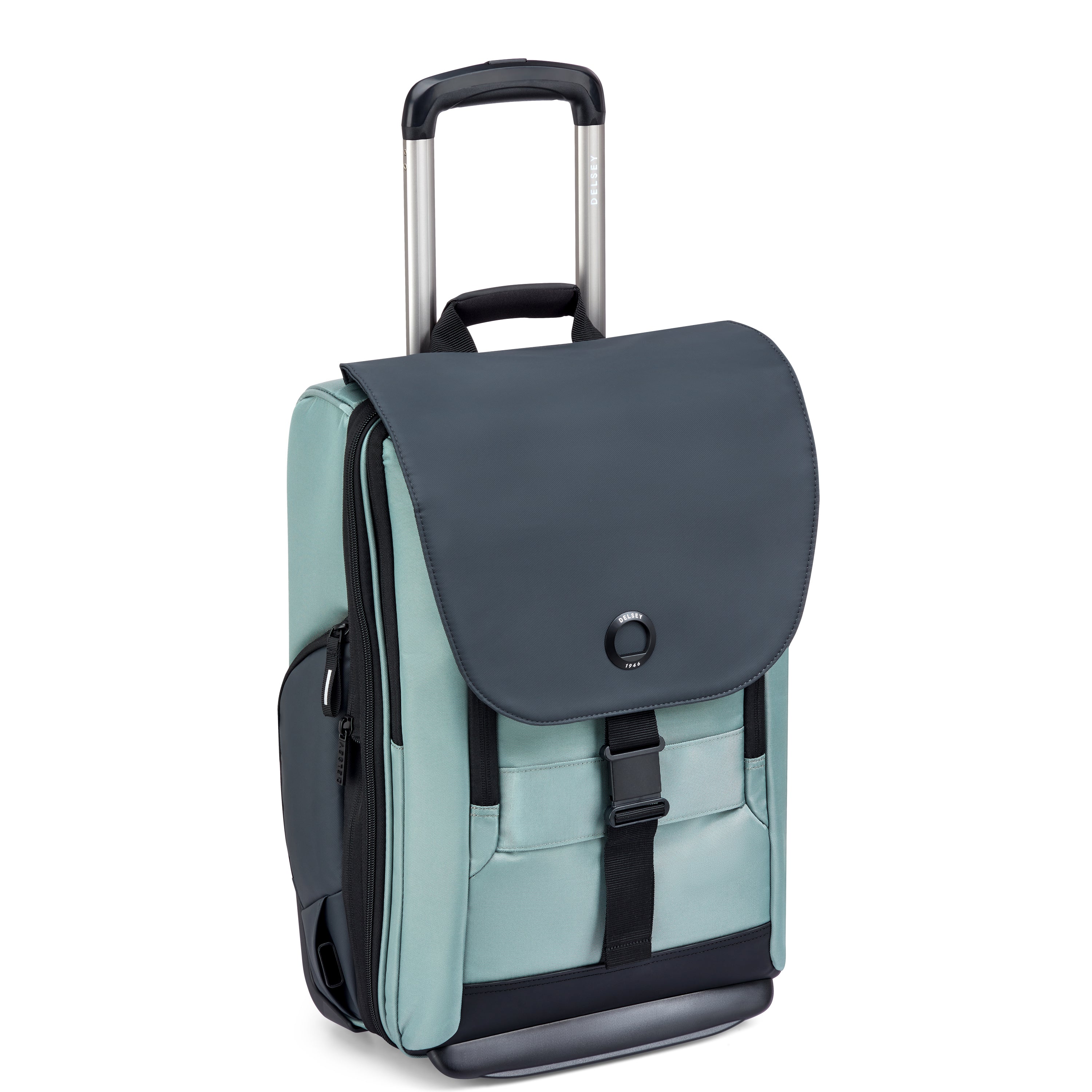 delsey-paris-securflap-rucksack-trolley-32l-sage-green image 2