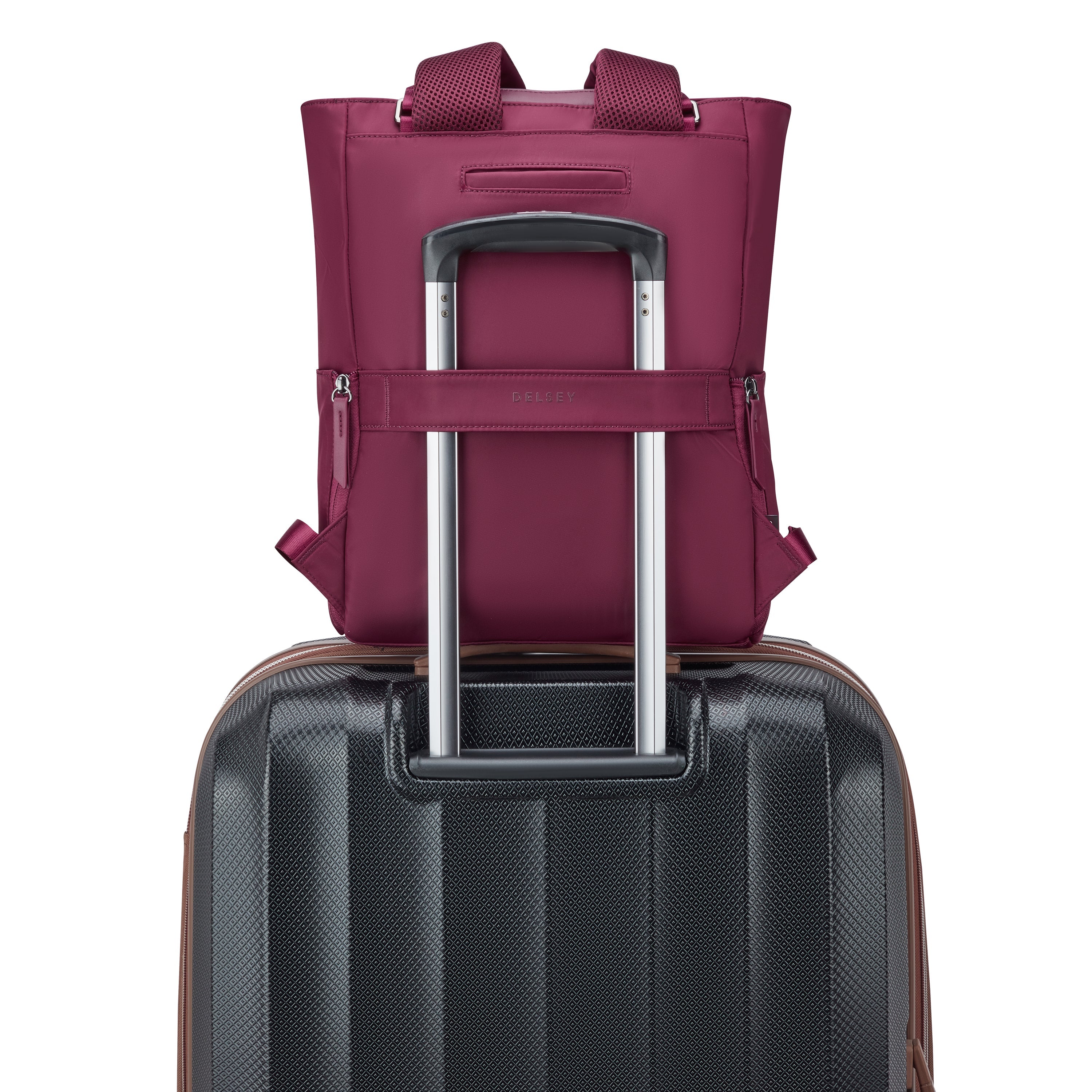 delsey-victoire-tote-backpack-17l-burgundy-laptop image 6
