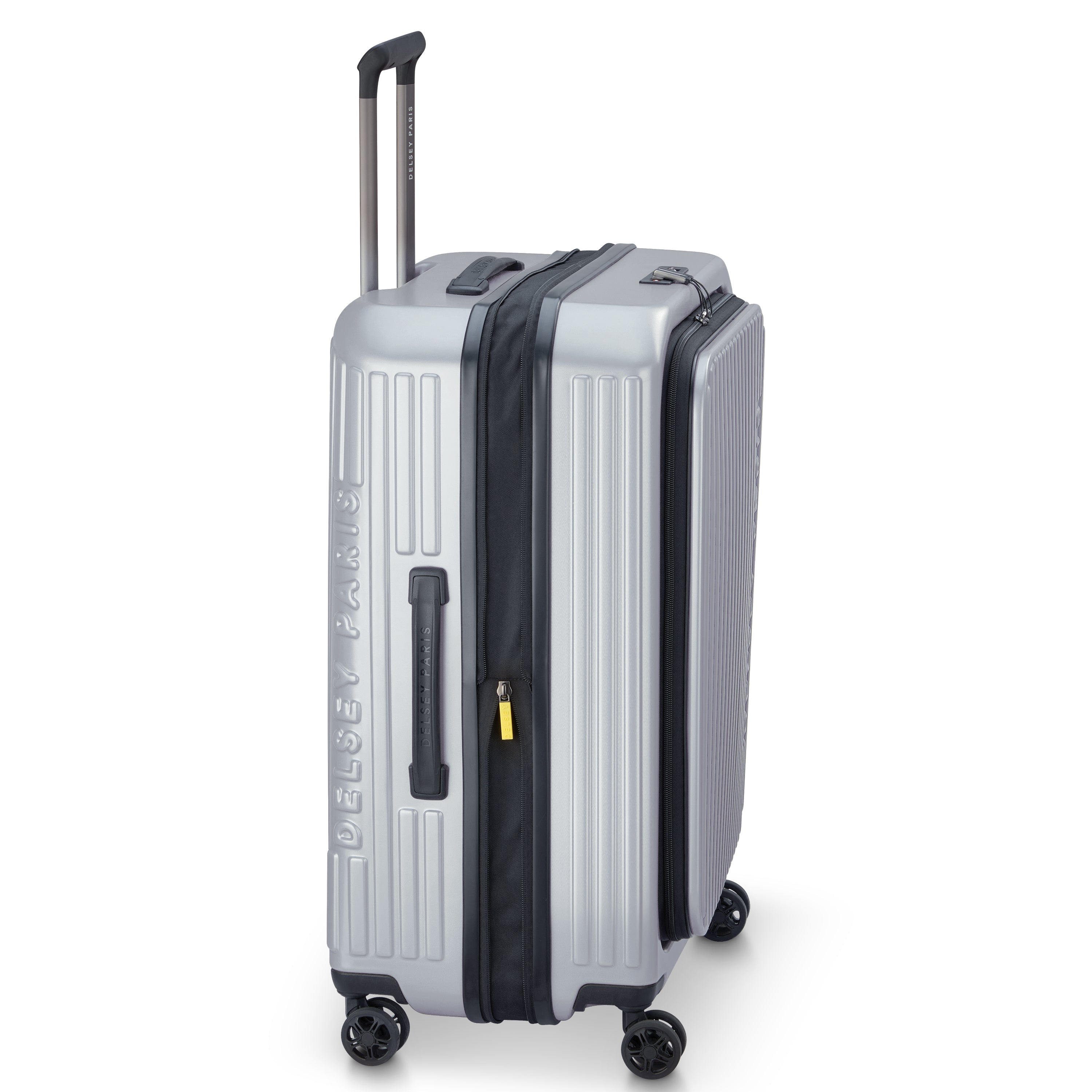 delsey-securitime-zip-65-5-cm-hartschalenkoffer-silver-erweiterbar image 6