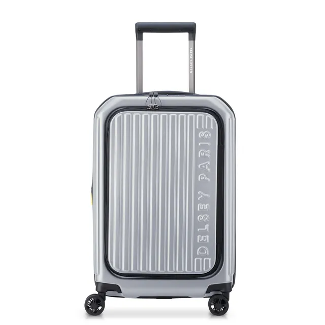 delsey-brochant-3-securitime-zip-kabinenkoffer-55-cm-silber-erweiterbar image 1