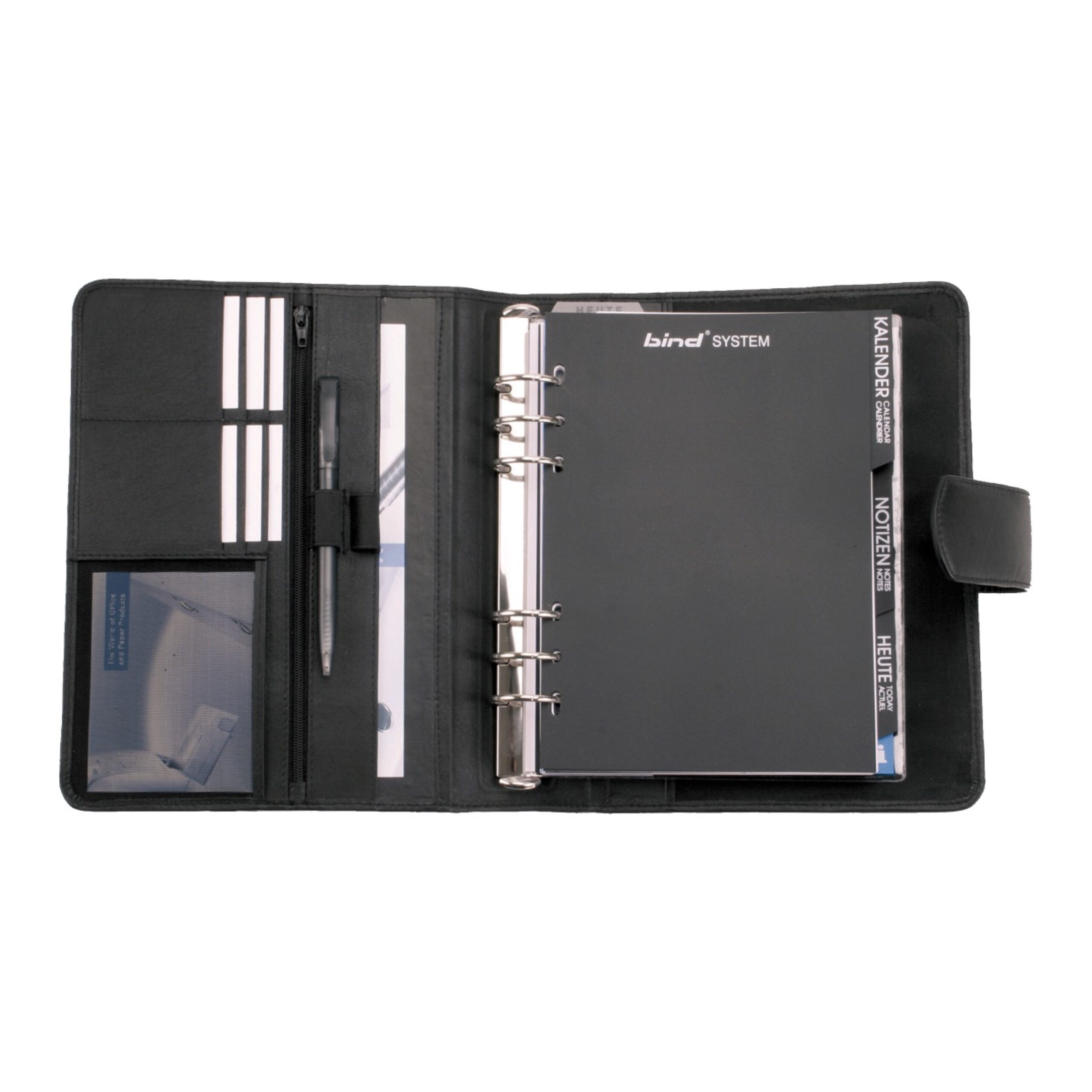 alumaxx-systemplaner-a5-terminkalender-schwarz-nappaleder image 2