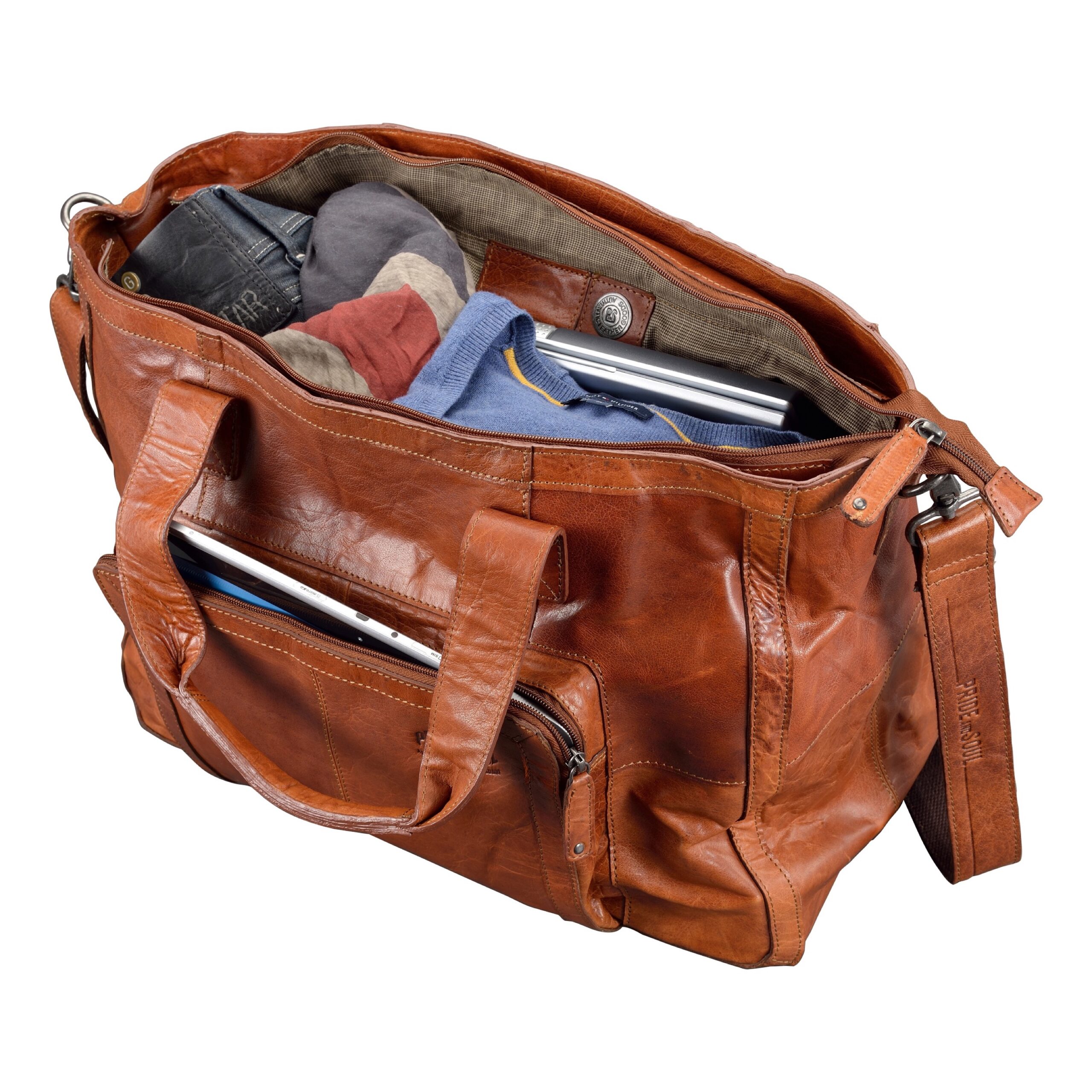 alumaxx-royal-t-weekender-cognac-leder-laptop-reisetasche image 2