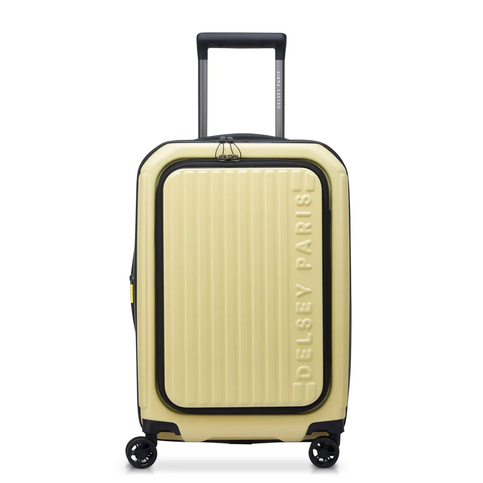 delsey-securitime-zip-55-cm-kabinenkoffer-gelb-erweiterbar image 1