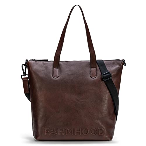 farmhood-memphis-schultertasche-shopper-leder-xl-dunkelbraun image 7